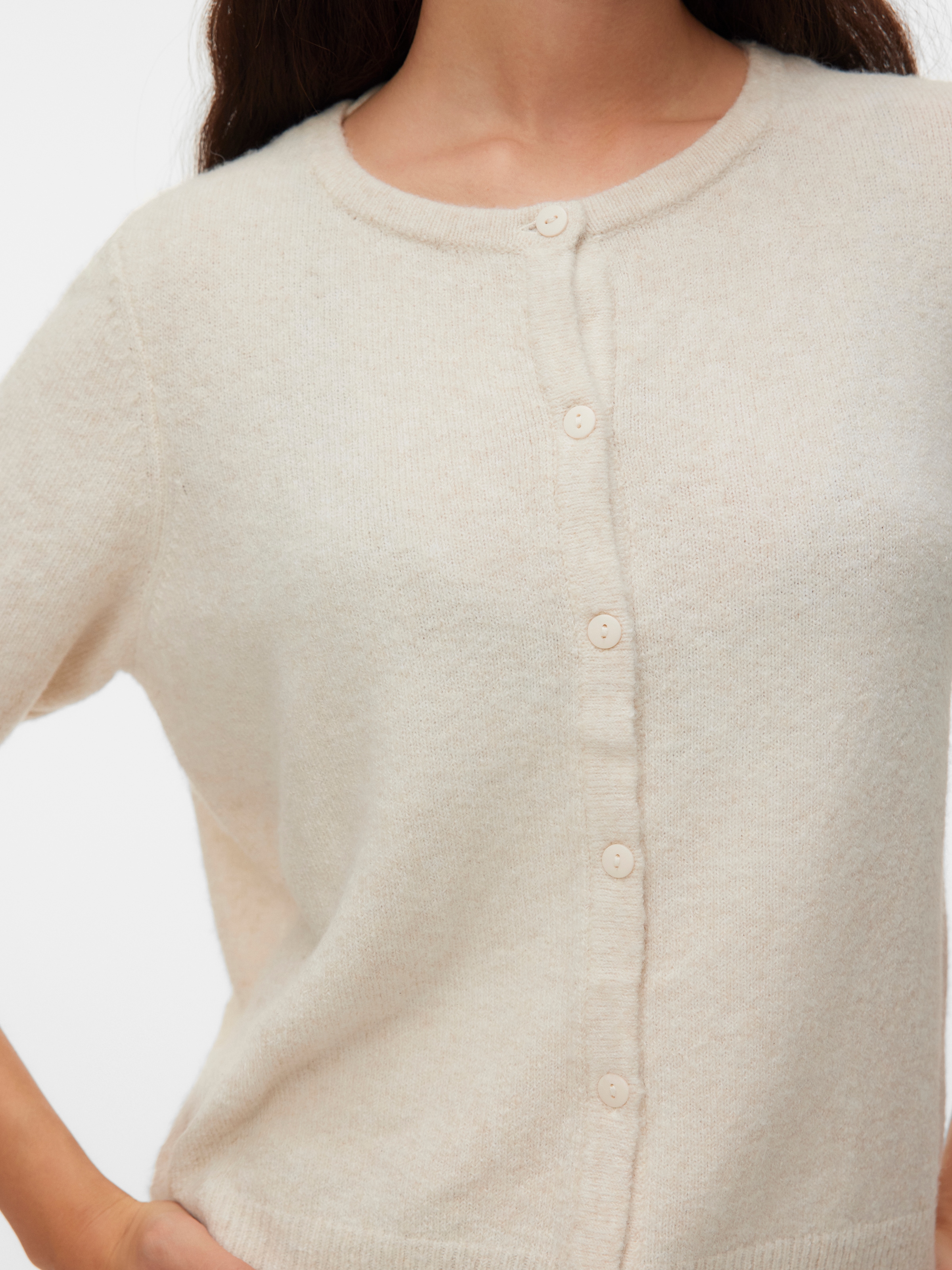 Vero Moda Strickjacke »VMDOFFY 2/4 O-NECK BUTTON CARDIGAN NOOS«