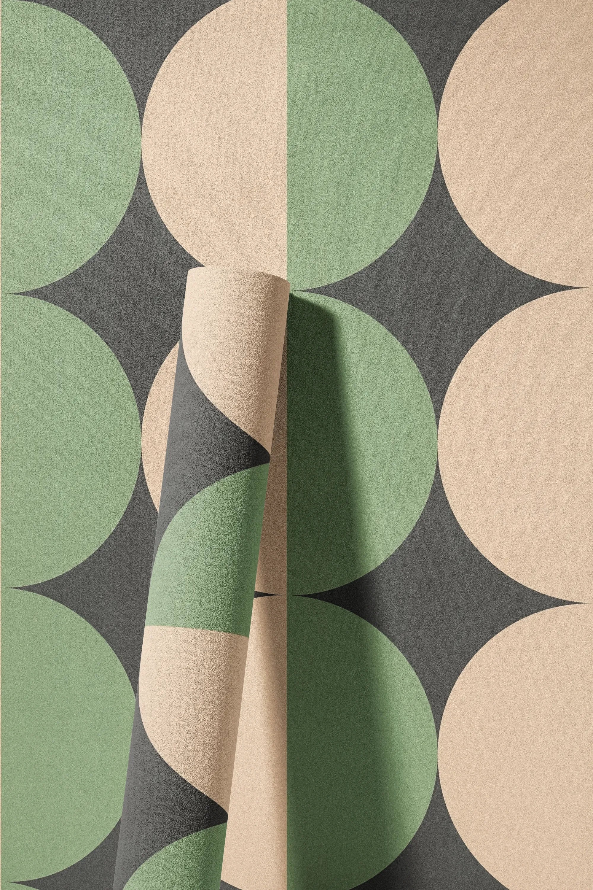 A.S. Création Vliestapete »Retro Geo Kreise« 3D-Optik leicht strukturiert Vliestapete Retro geometrisch Kreise, versch. Farben