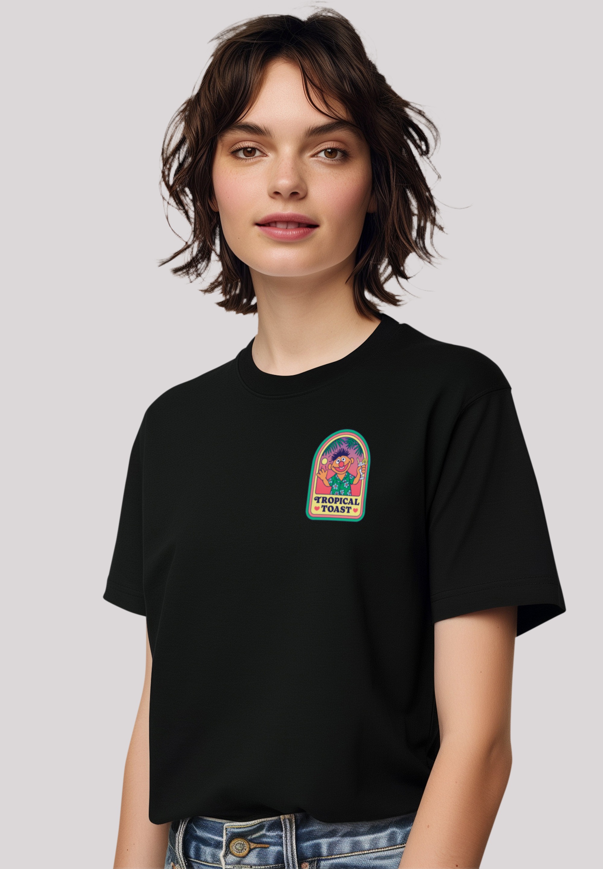 F4NT4STIC T-Shirt »Sesamstraße Ernie Trobical Toast«, Premium Qualität