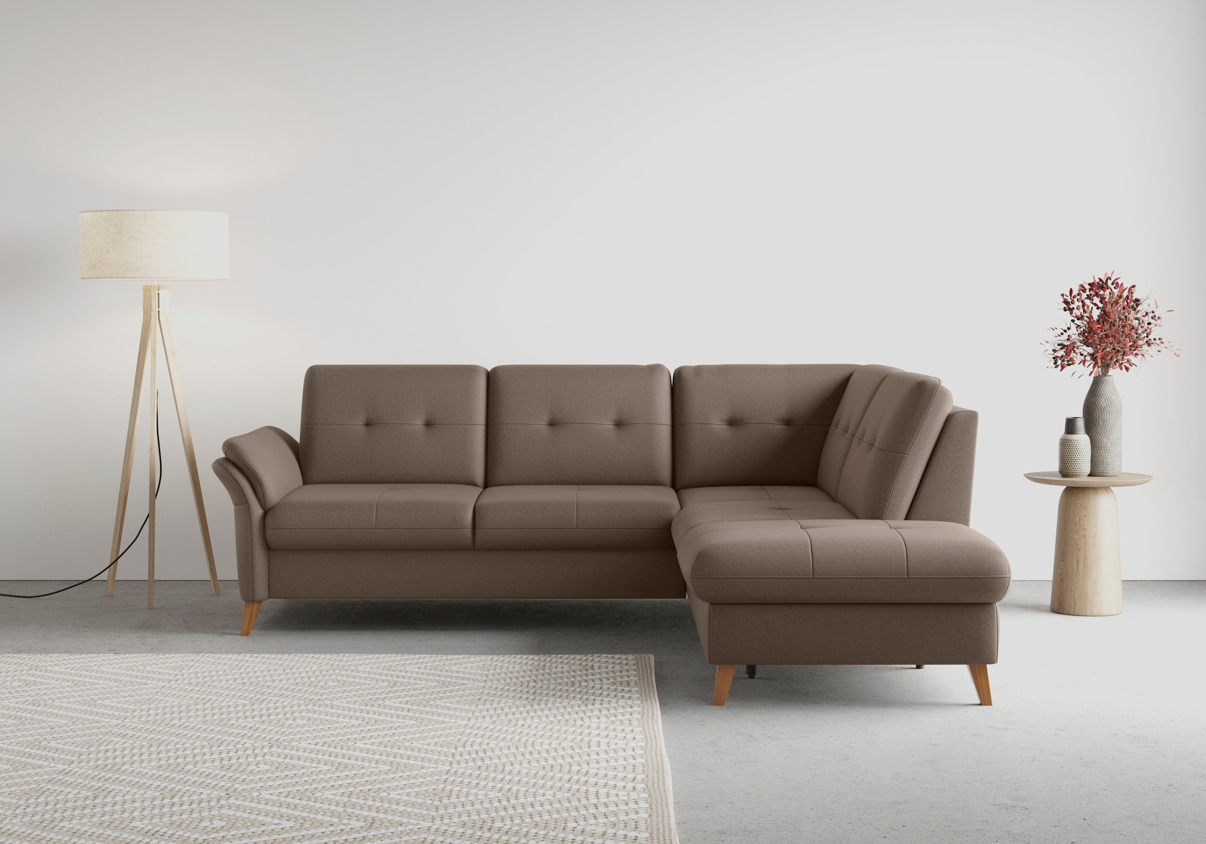 sit&more Ecksofa "Göteborg", inkl. Sitztiefenverstellung, wahlweise mit Bet günstig online kaufen