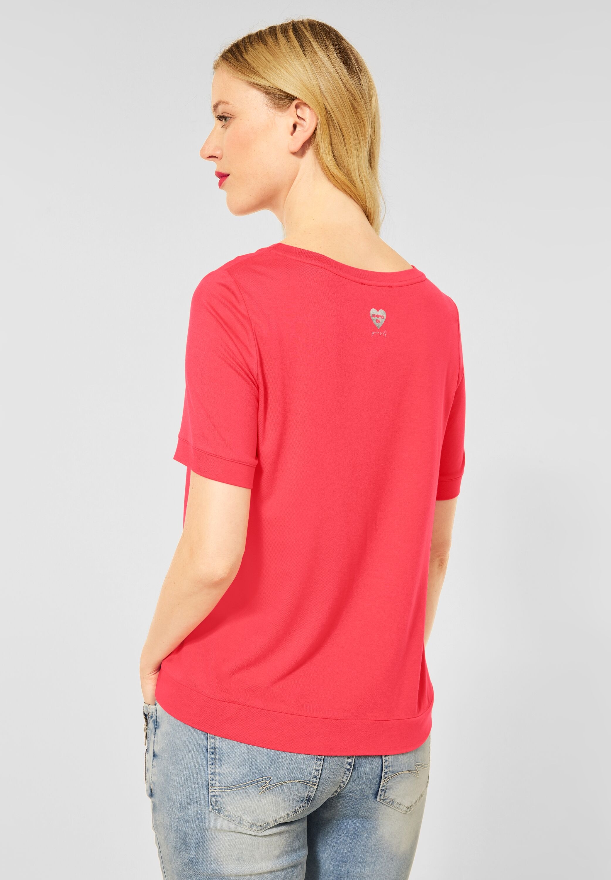 STREET ONE T-Shirt, mit Materialmix