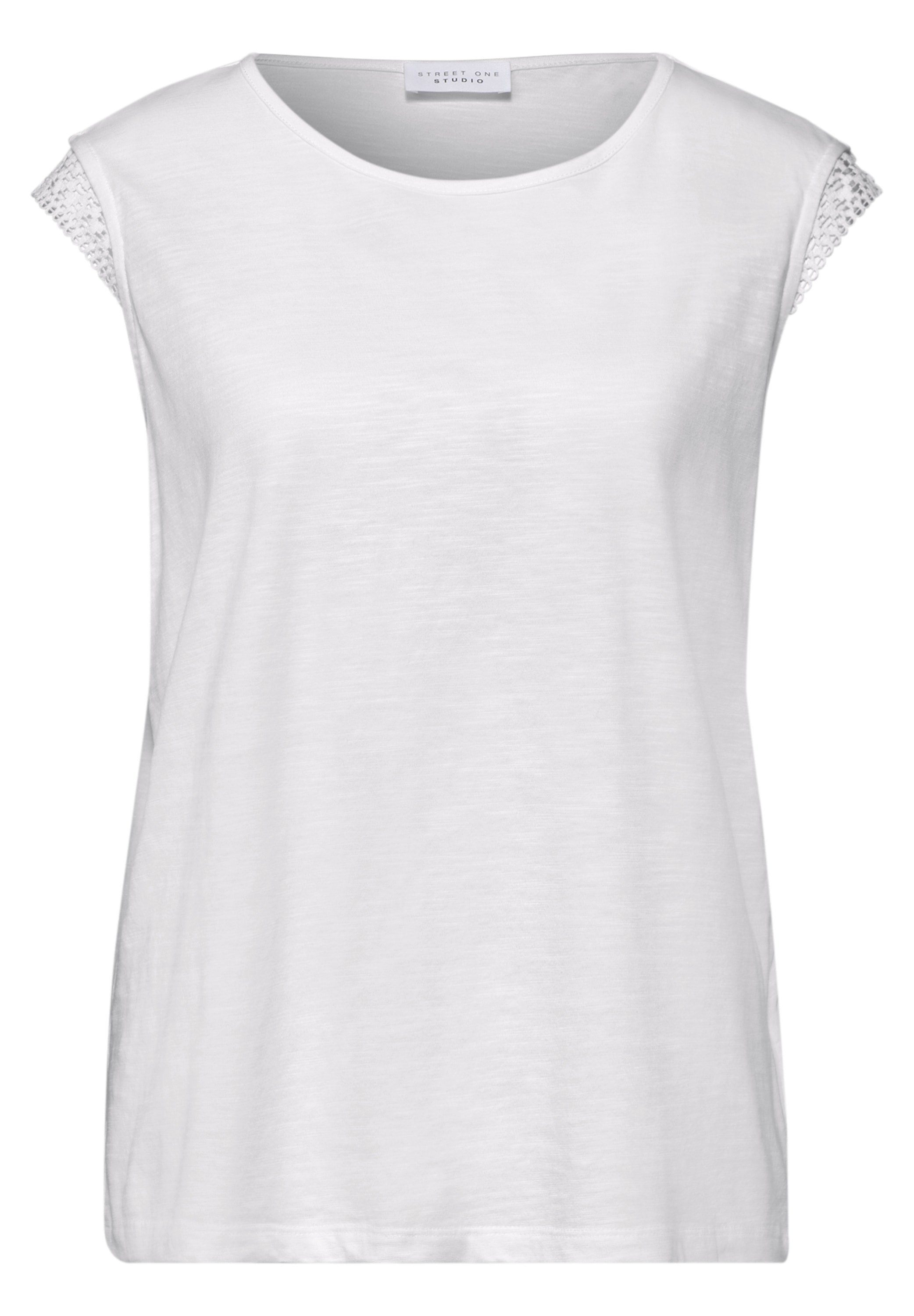 STREET ONE STUDIO Rundhalsshirt mit Häkel-Deko