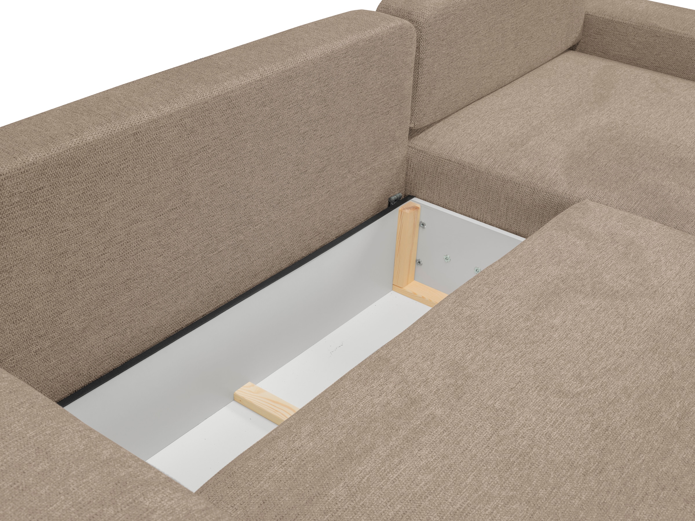 WERK2 Ecksofa »Bully L-Form«, Curvy Trend Ecksofa mit Schlaffunktion in weichem Cord