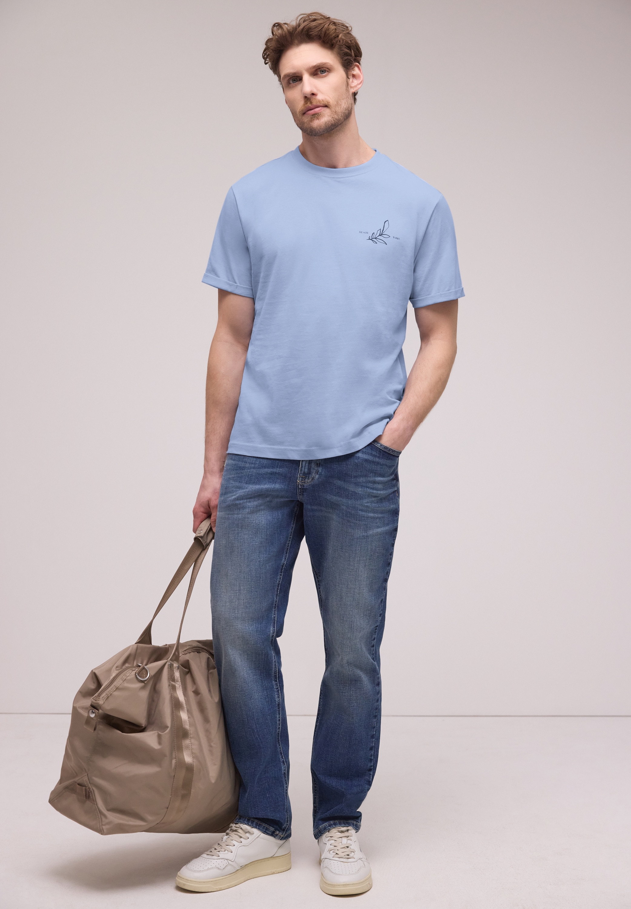 STREET ONE MEN T-Shirt aus reiner Baumwolle