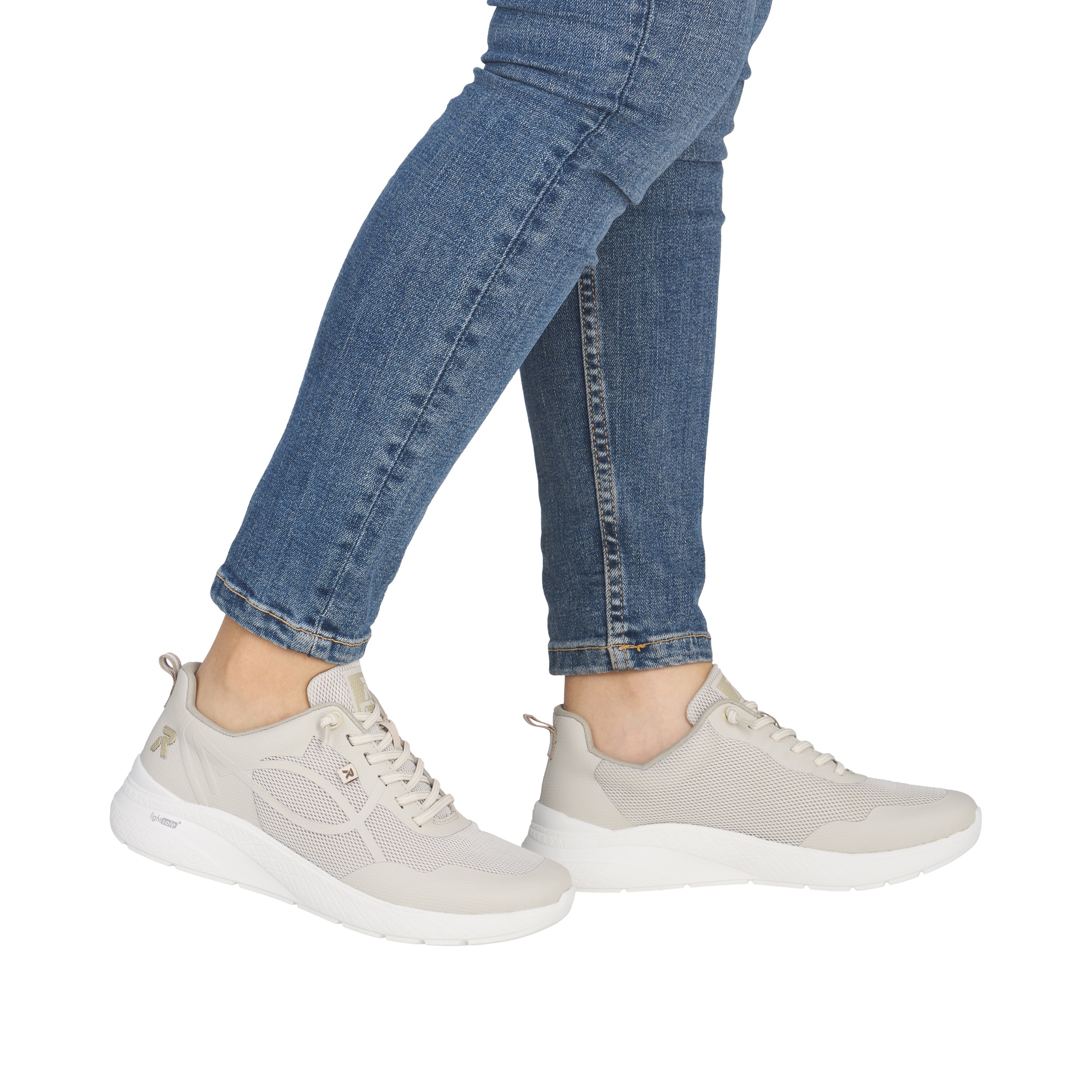 Sneaker RIEKER "Rieker Sneaker Textil", Herren, Gr. 40, grau, Textil, Schuhe Sneaker 3