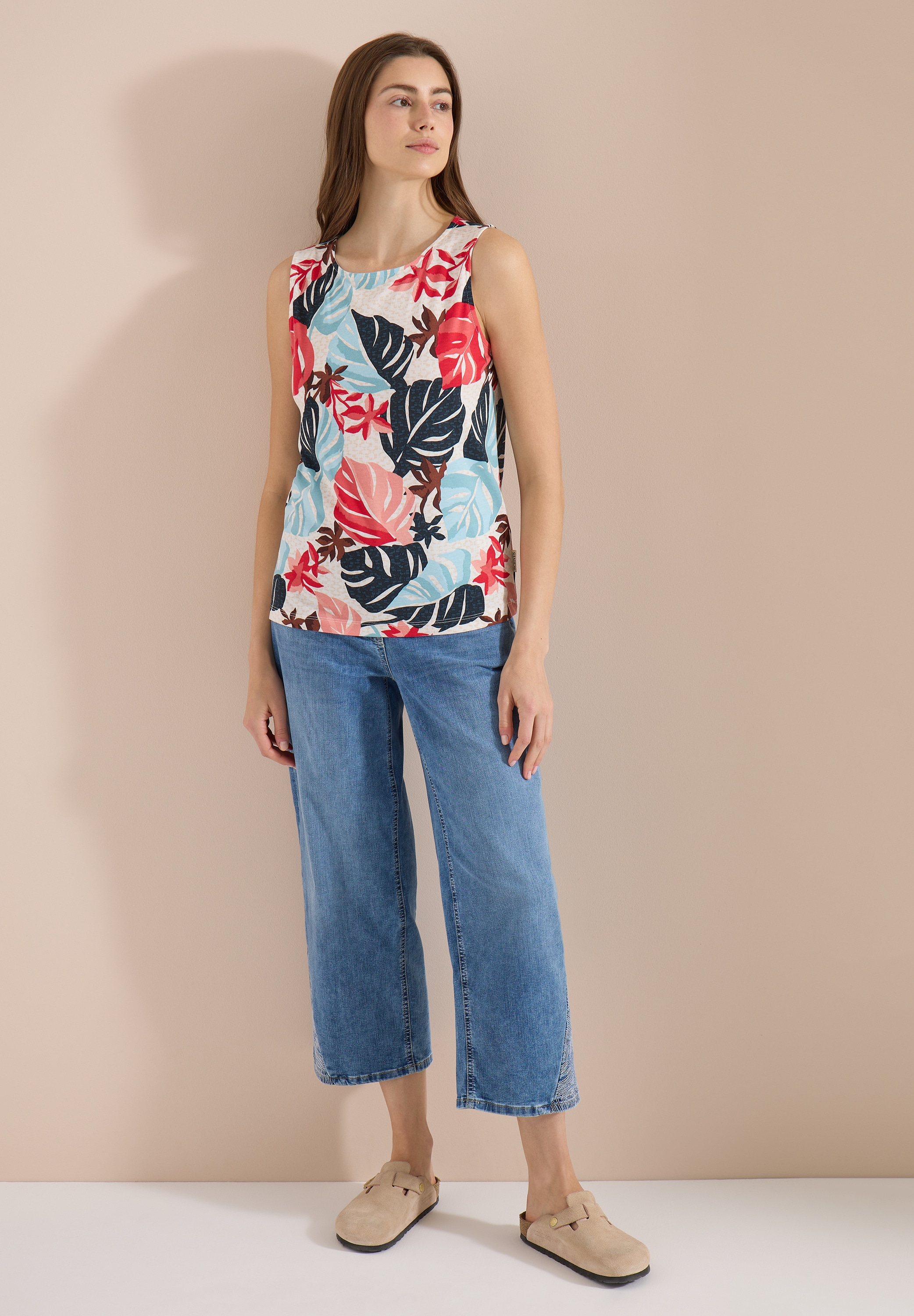Cecil Tanktop mit Blätterprint