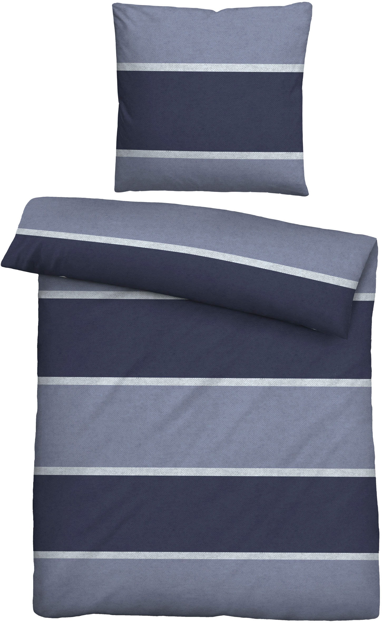 Biberna Bettwäsche "Jonas" 2 Stk. tlg. kuschelig warm, weich, pflegeleicht, günstig online kaufen