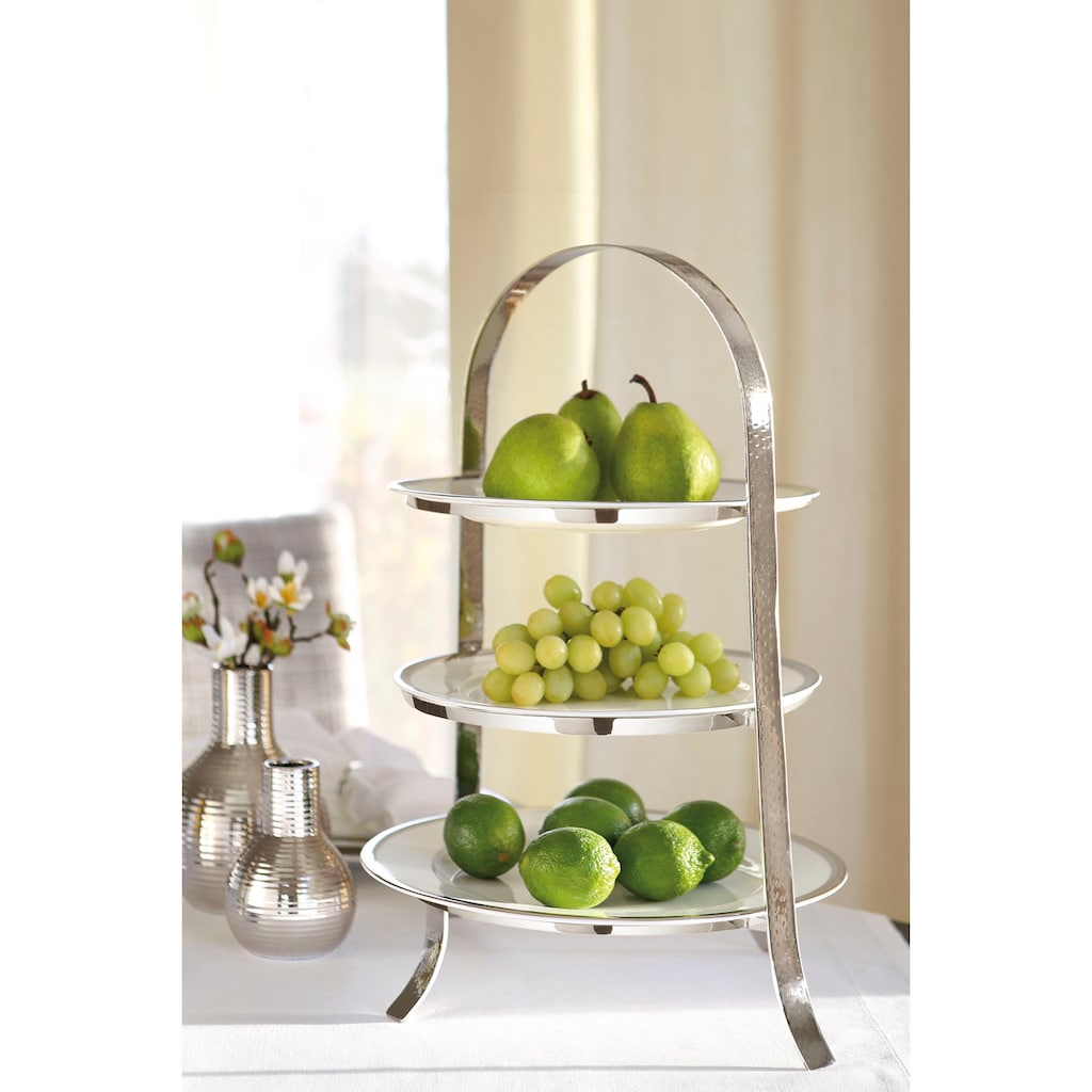 Fink Etagere »PLATE, mit feiner Hammerschlagstruktur«, (1 tlg.)