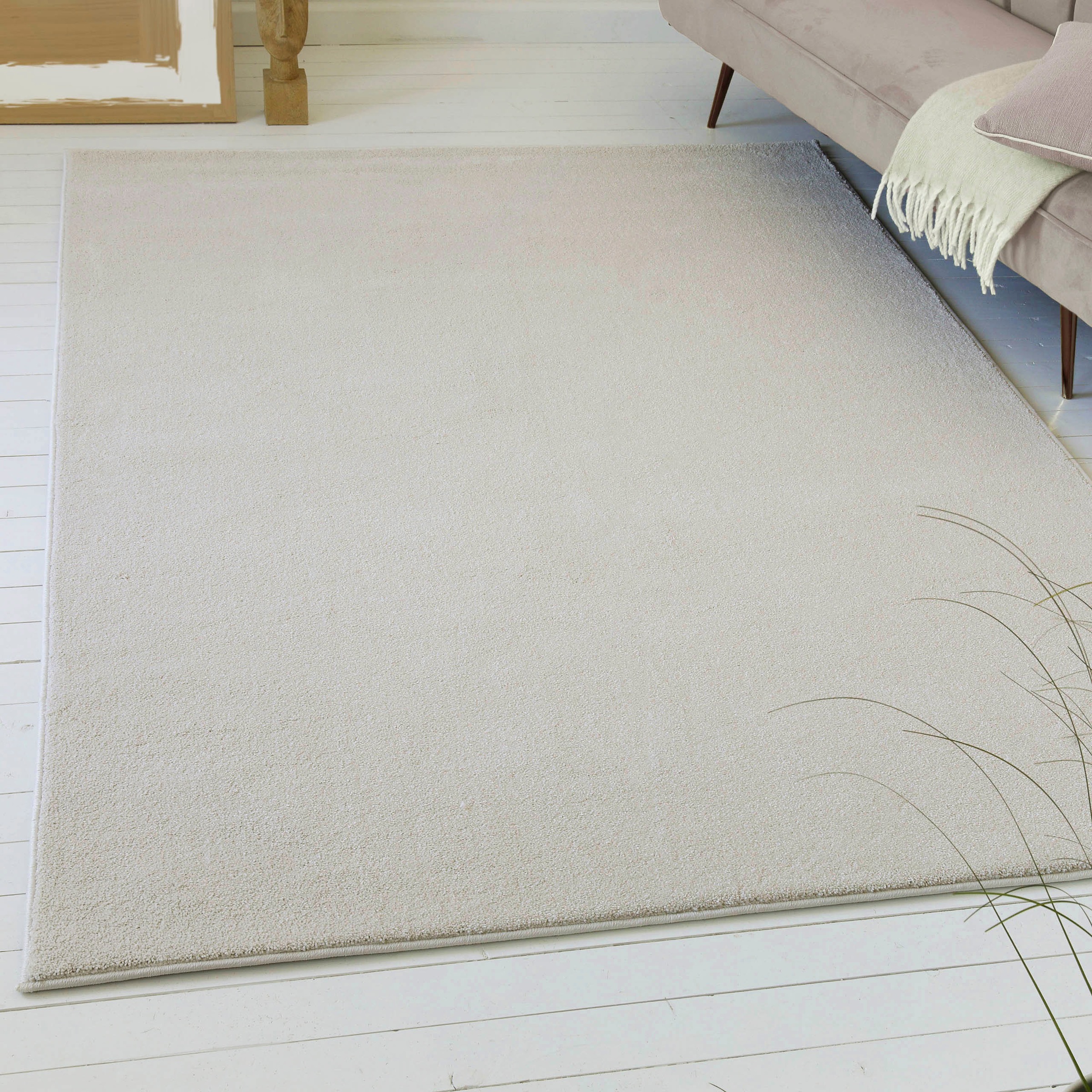 OTTO home "Lisbea" rechteckig 17 mm Höhe moderner dichter weicher Kurzflorteppich, Wohnzimmer, Schlafzimmer