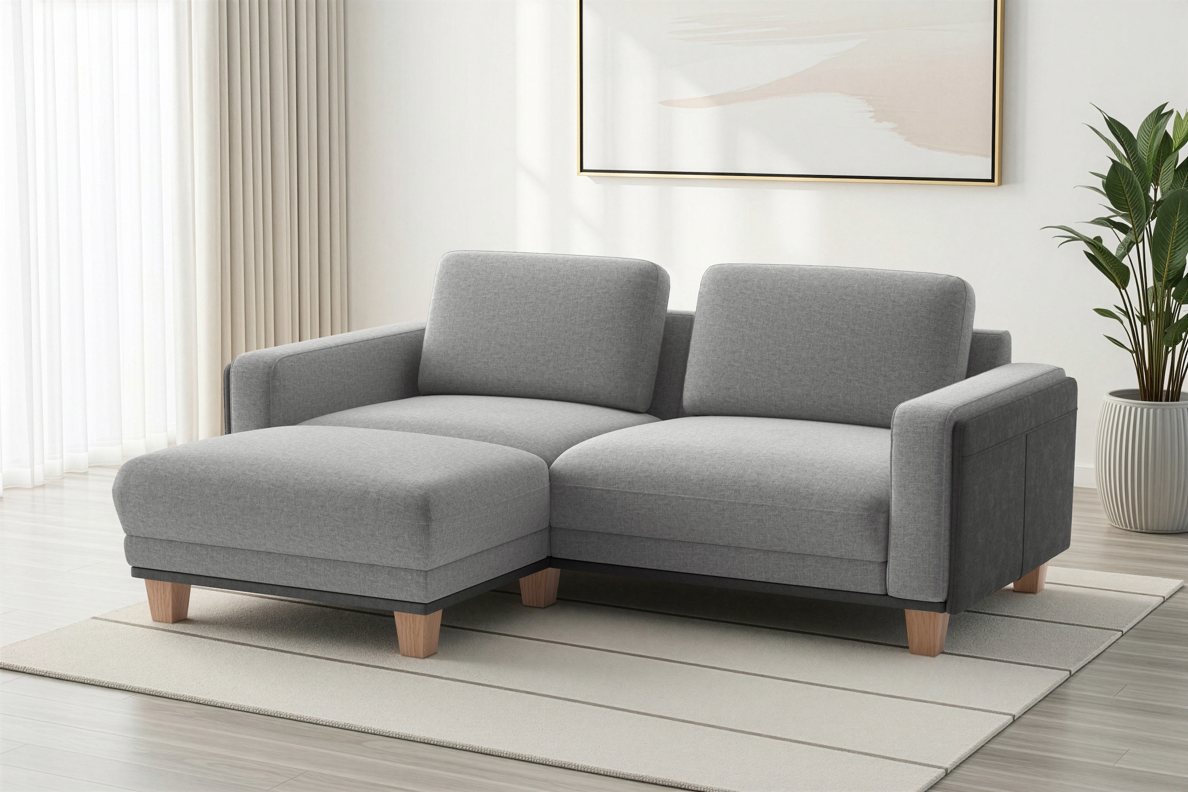 sit&more Ecksofa "Concept" Modernes Sofa in drei Fußfarben zur Auswahl