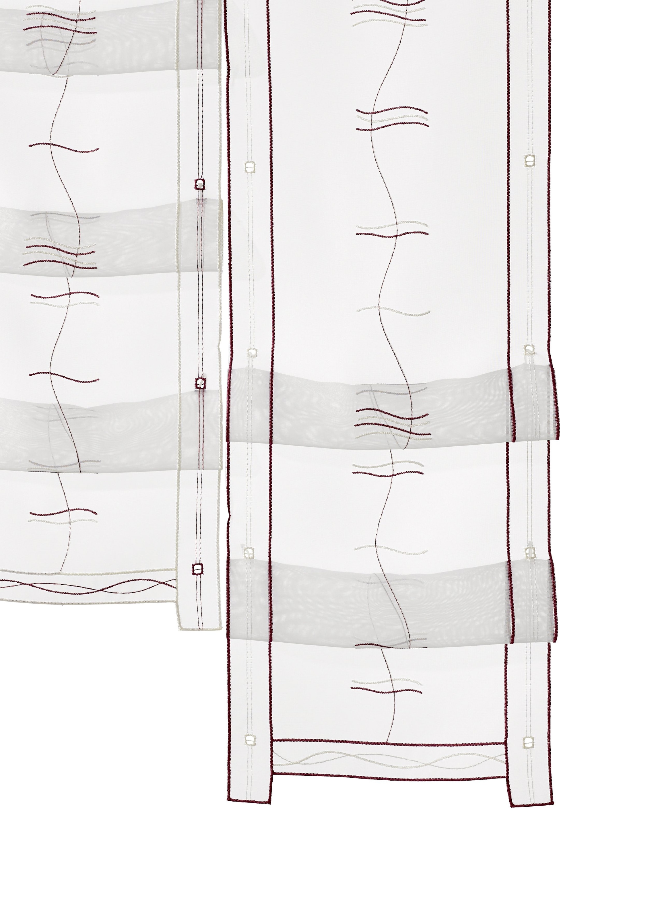 Weckbrodt Scheibengardine »Selina«, (1 St.), Hochraff, Gardine, Voile, echte Stickerei, transparent, Store