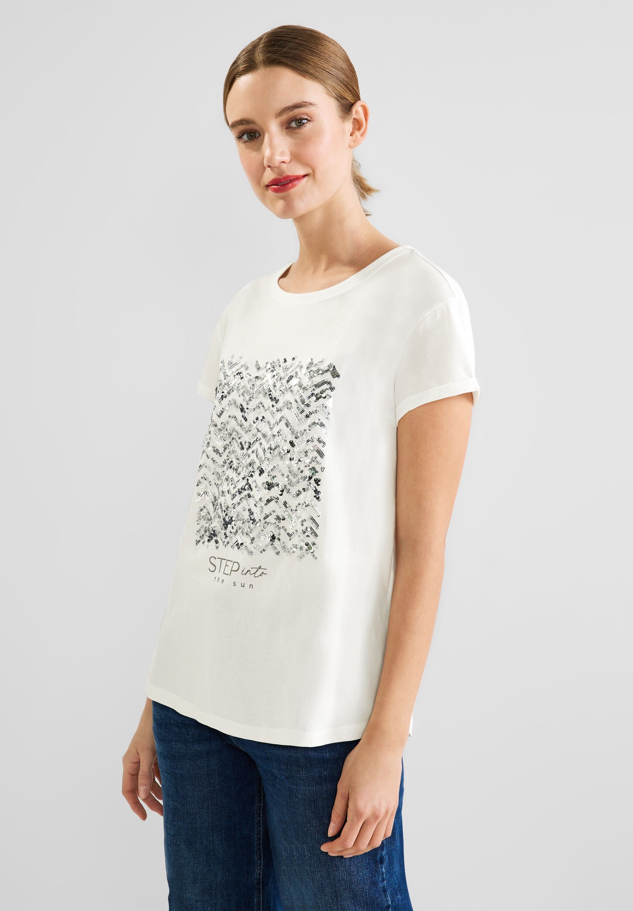 STREET ONE T-Shirt, mit Rundhalsausschnitt online kaufen | BAUR | T-Shirts