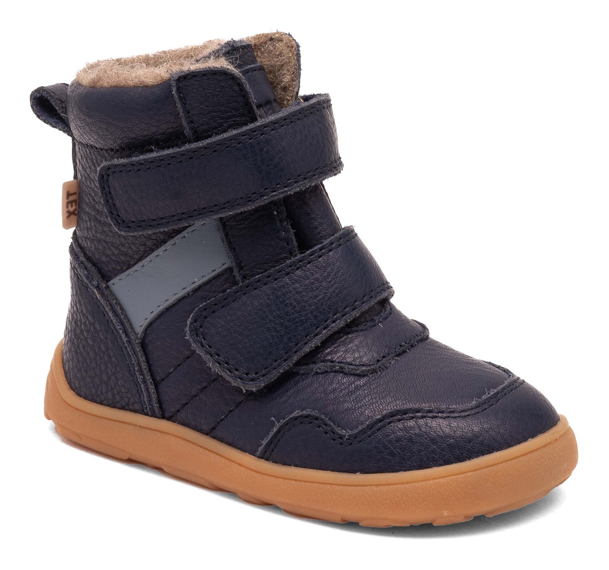 BISGAARD Kinder Barfußschuh "thorsten tex", Gr. 32, blau, Leder, Schuhe, Winterboots mit Lammwolle, Größenschablone zum Download