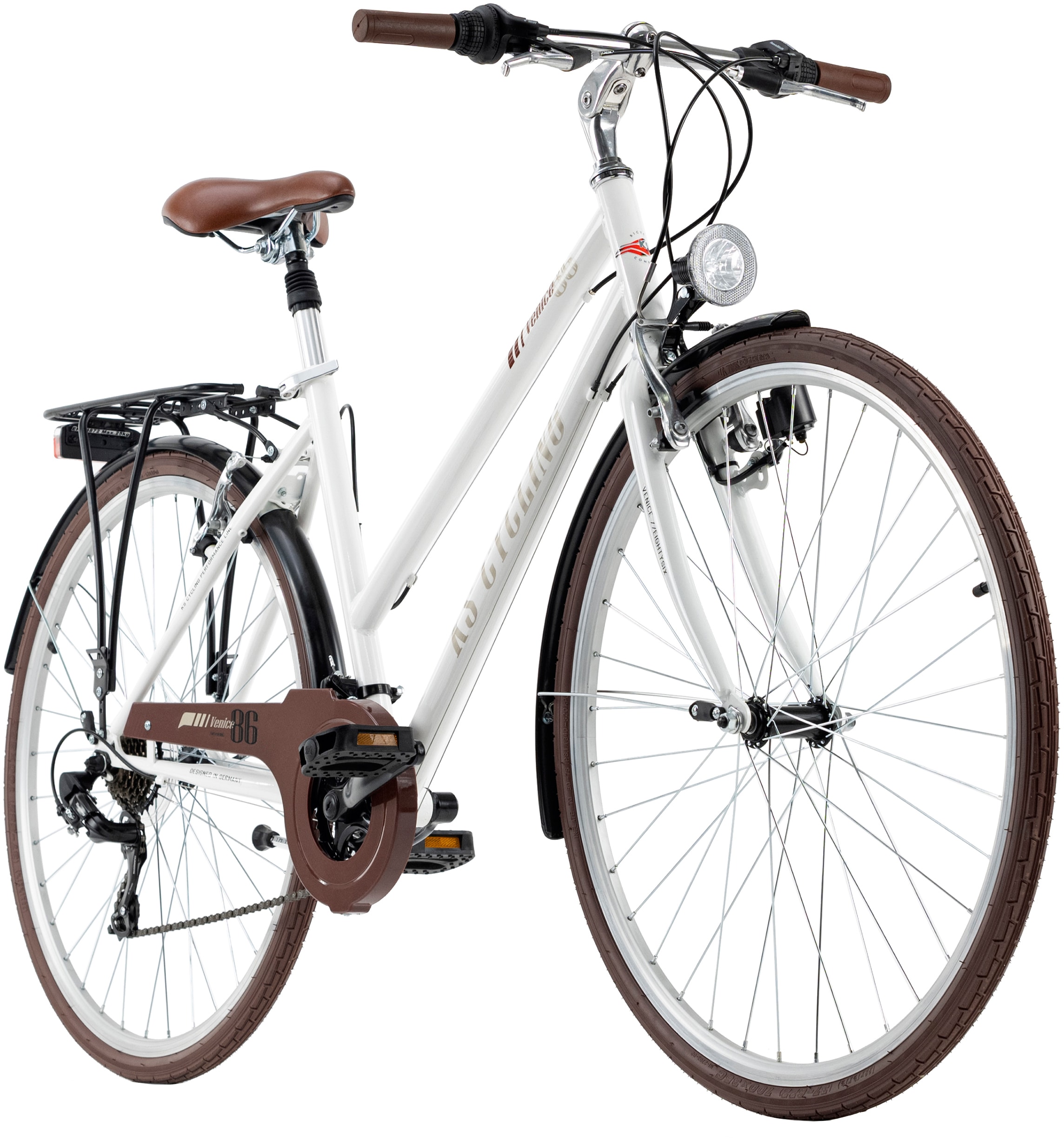 KS Cycling Trekkingrad »Venice«, 21 Gang, Shimano, Tourney Schaltwerk, Kettenschaltung, für Damen, Kettenschaltung