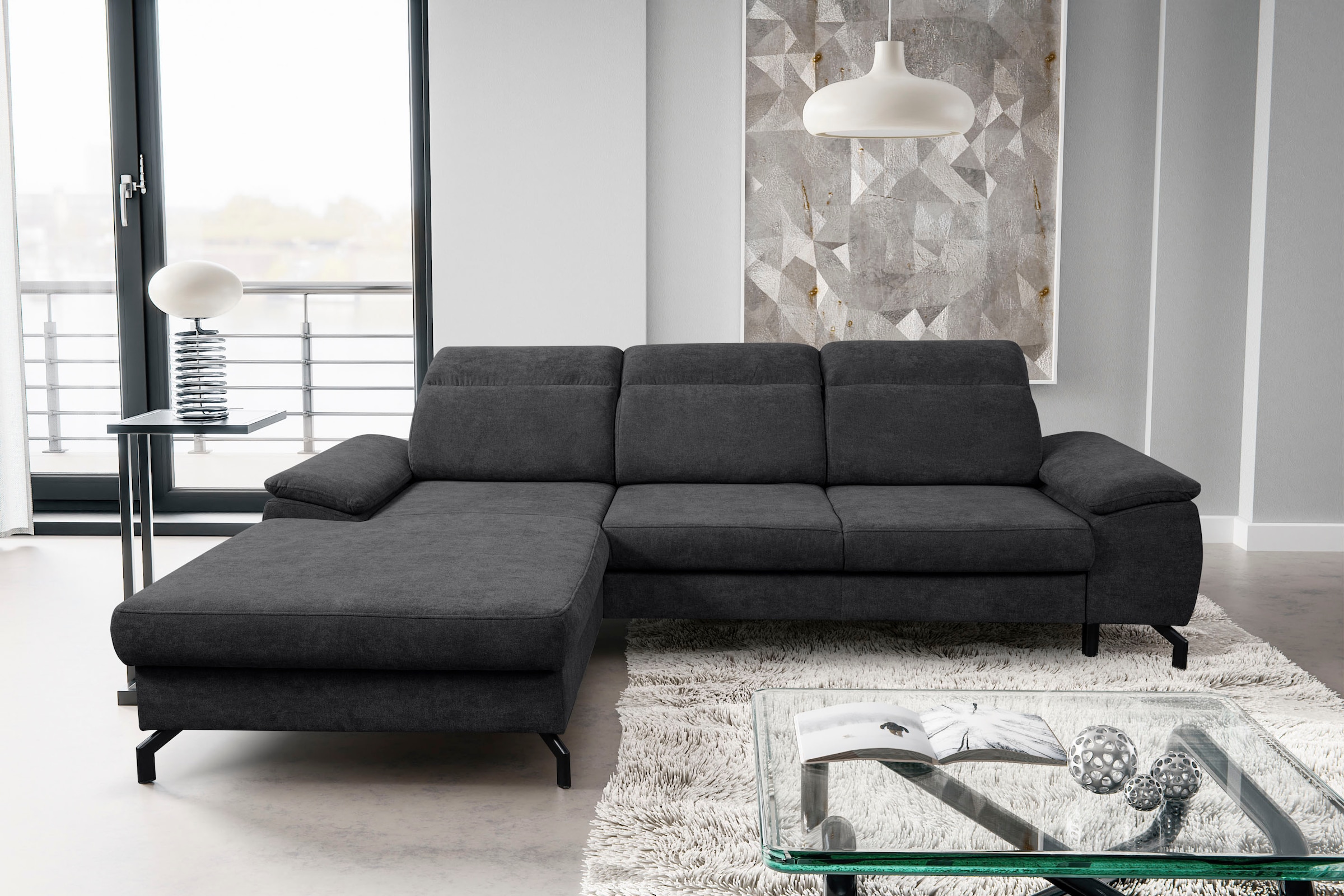 WERK2 Ecksofa »Panama L-Form«, Modernes Sofa Mit Schlaffunktion ...