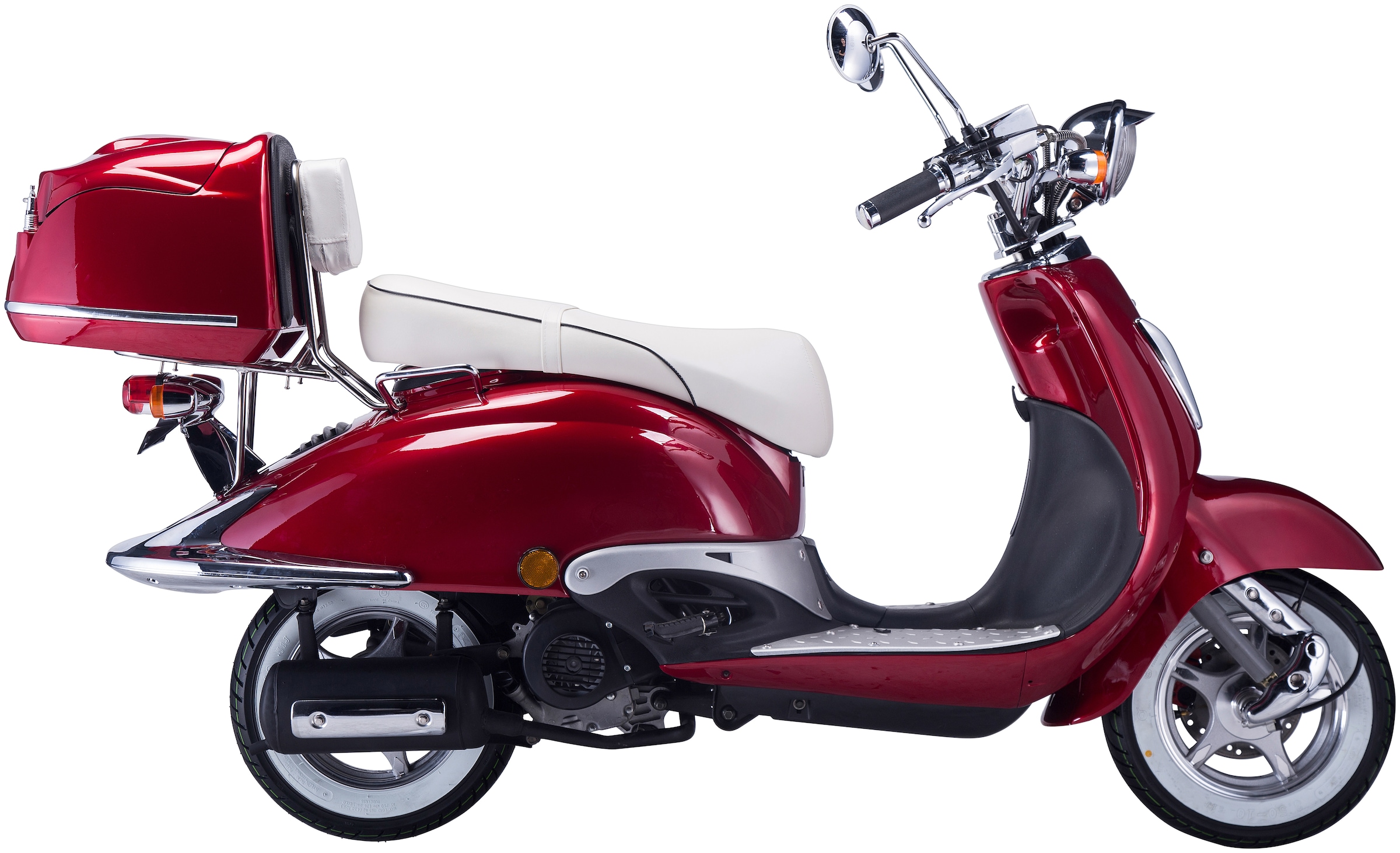 GT UNION Motorroller »Strada« 125 cm³ 85 km/h Euro 5+ 8,6 Set, mit Topcase,  im Retro-Look