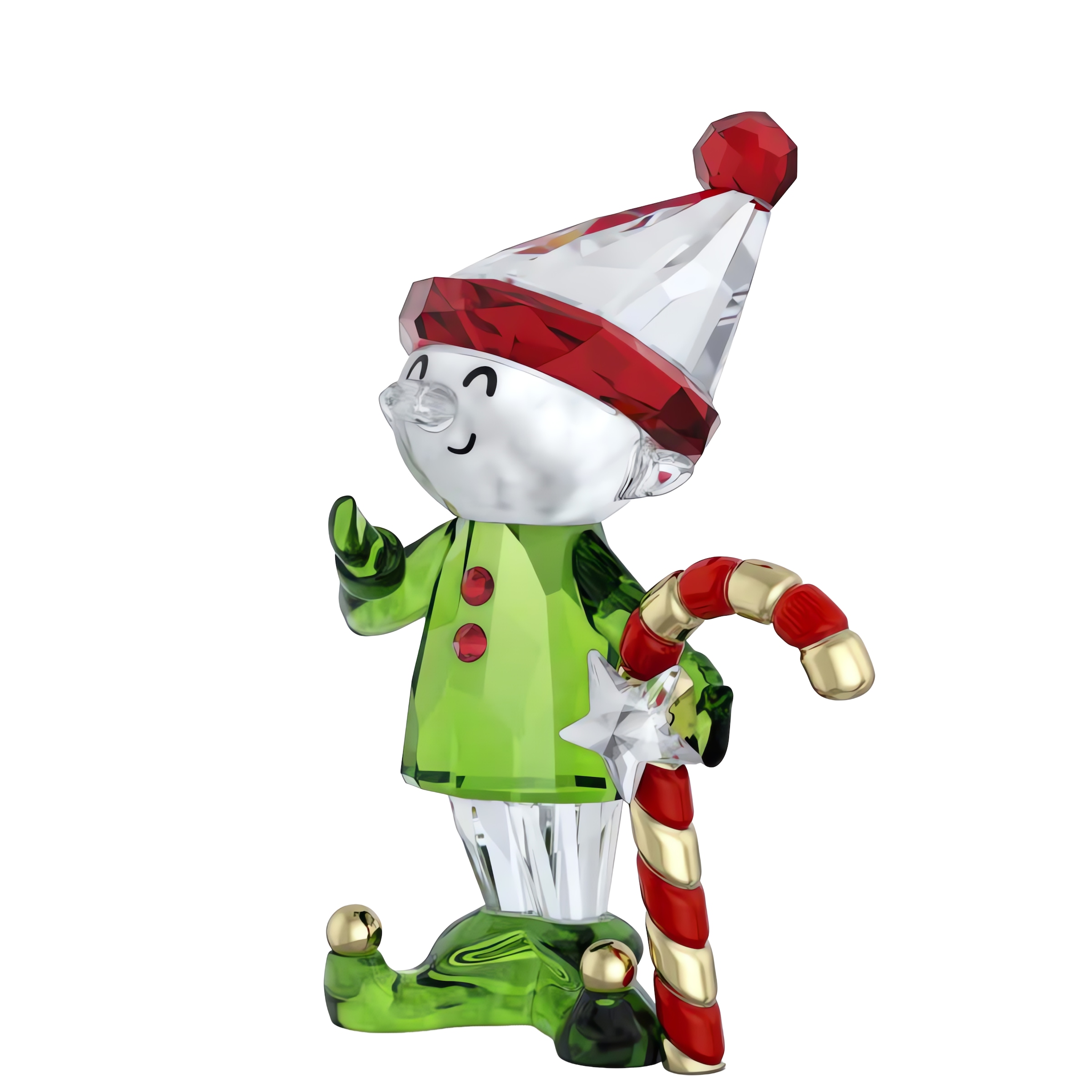 Swarovski Weihnachtsfigur »Dekofigur Kristallfigur Sammelfigur Dulcis Elfe und Zuckerstange,«