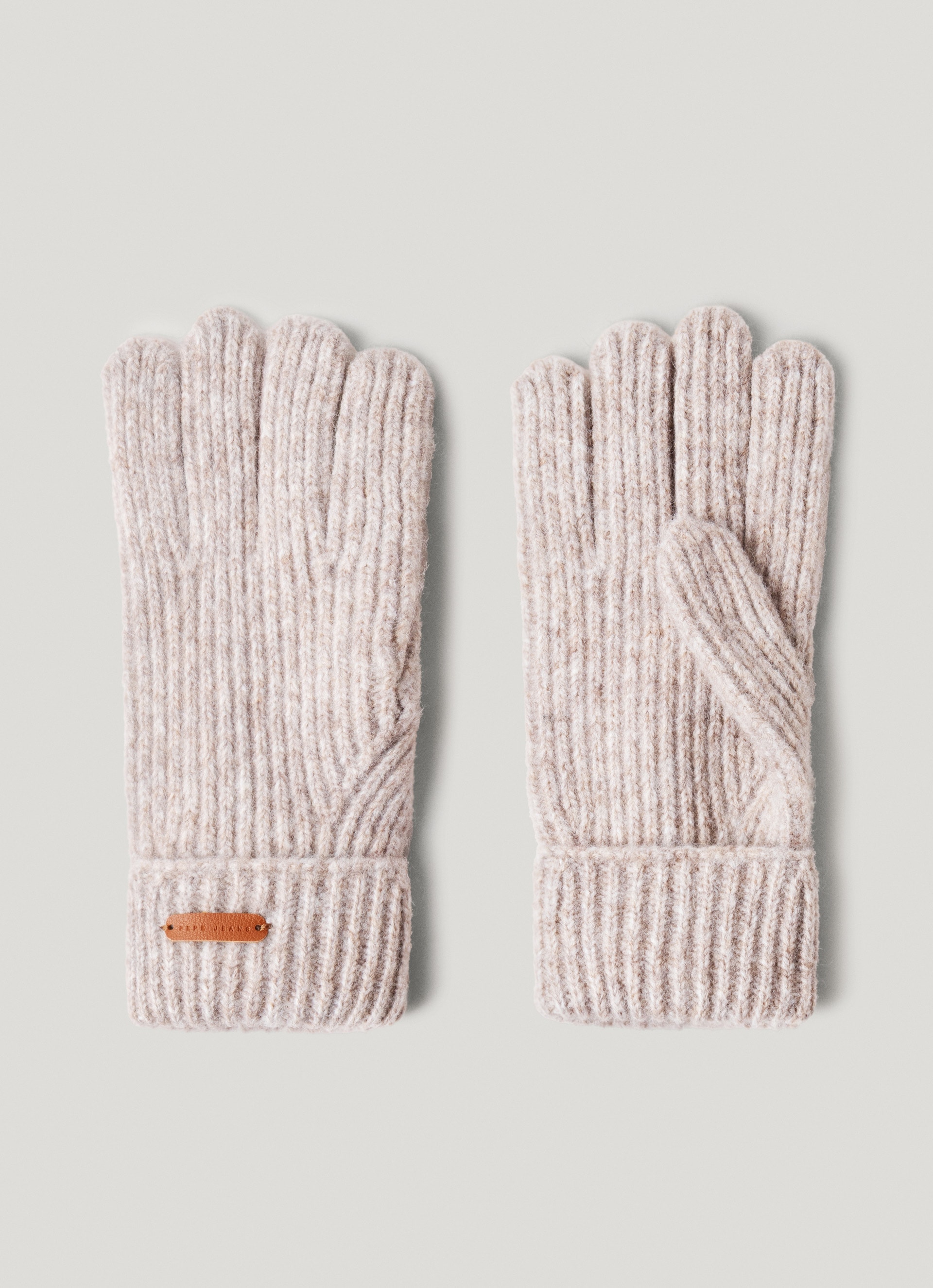 Pepe Jeans Strickhandschuhe "FRANCISY GLOVES" mit Label-Aufnäher
