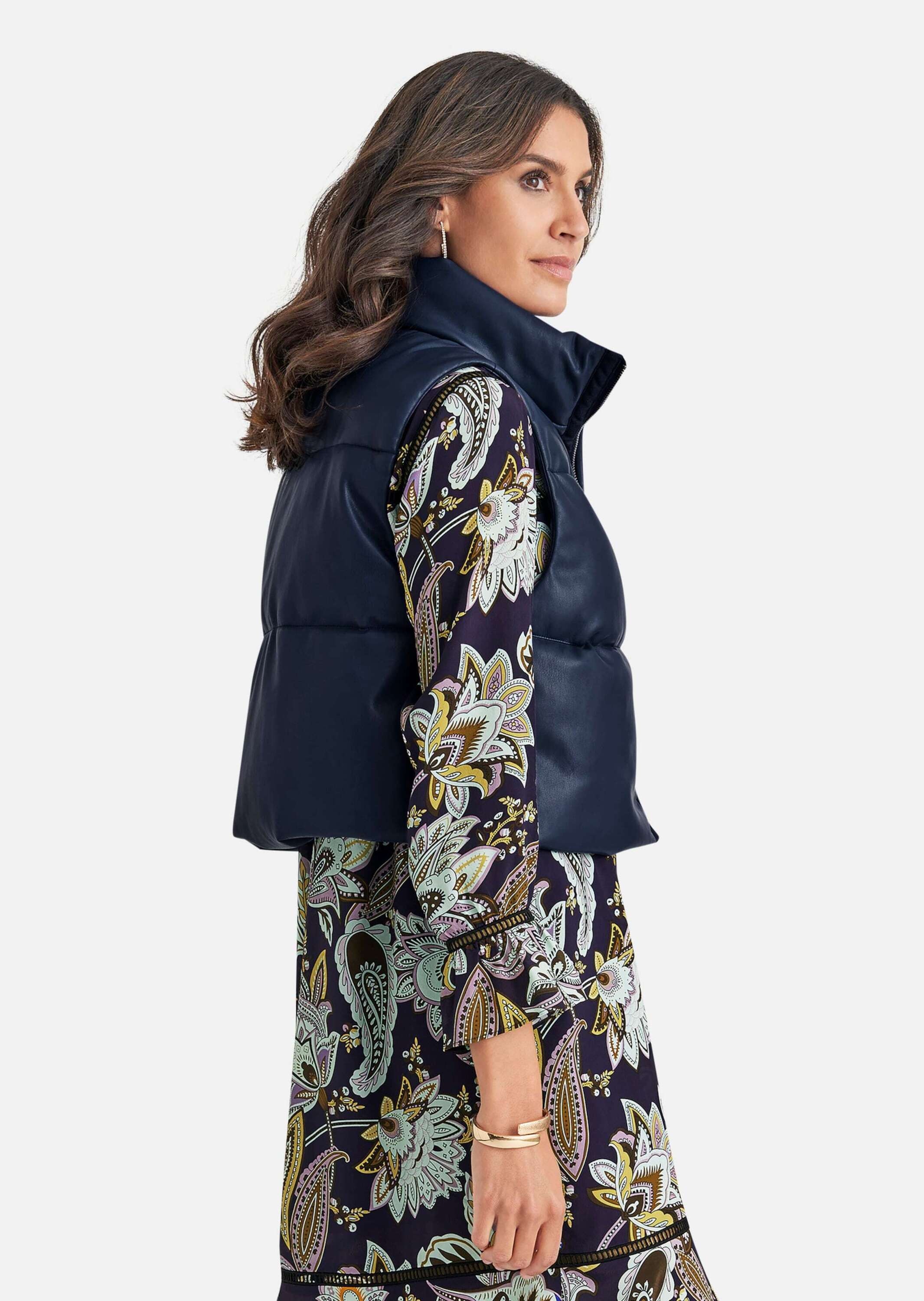 MADELEINE Kurzweste »Weste Kurze Steppweste in Lederoptik«