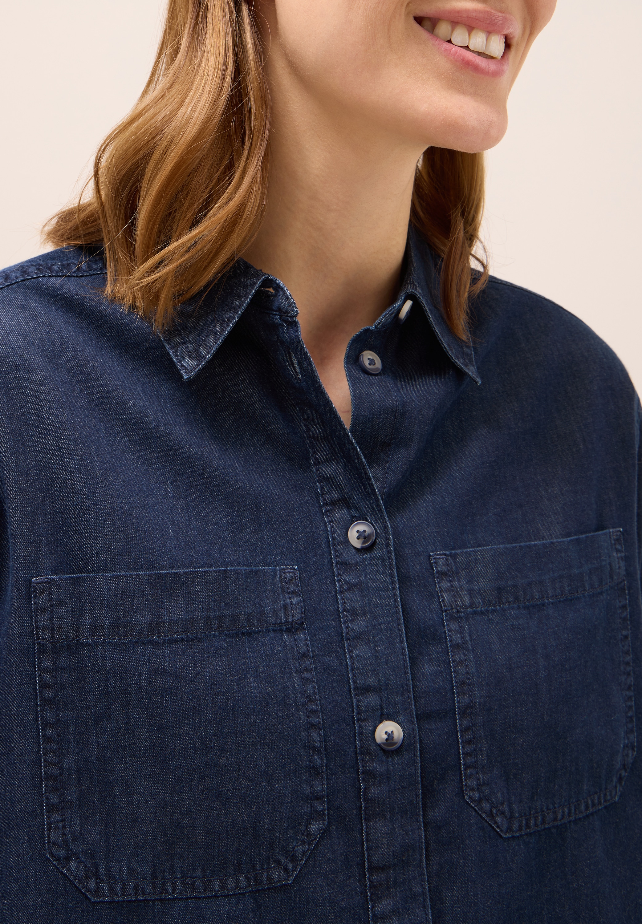 Cecil Hemdbluse, im Denim-Look günstig online kaufen