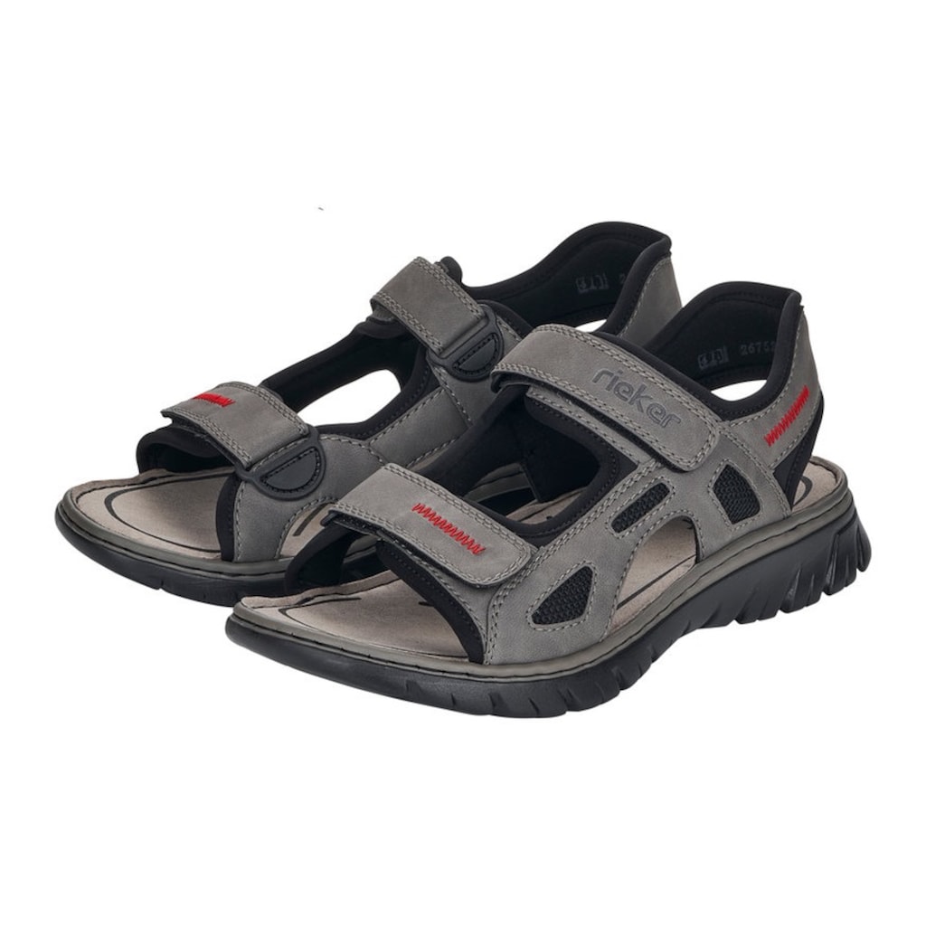 Rieker Sandale, Sommerschuh, Klettschuh, Outdoorsandale, in Trekking-Optik, G-Weite