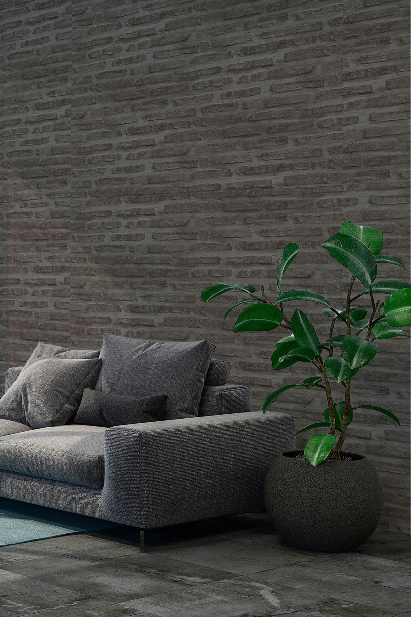 living walls Vliestapete »New Walls Loft Living in Vintage Backstein Optik«, gemustert-Motiv-abstrakt, Tapete Stein Tapeten Wohnzimmer Schlafzimmer Küche modern Design Optik