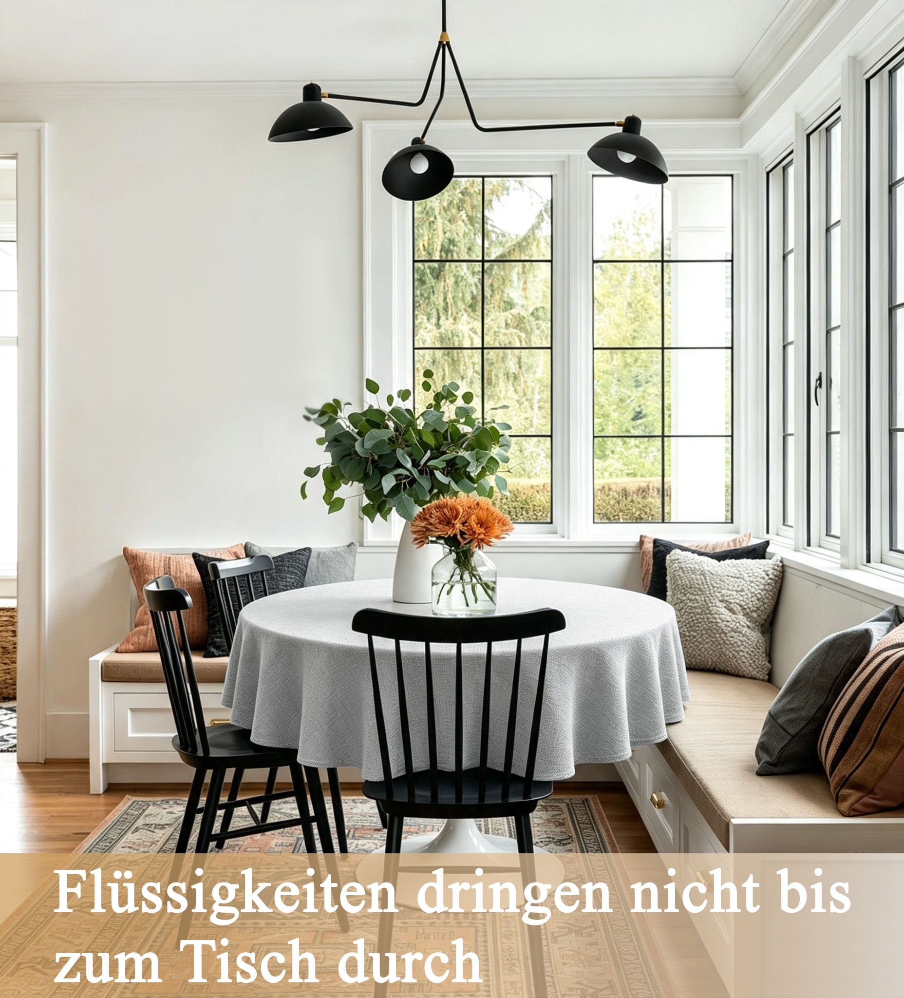 OTTO home Tischdecke "Ozzie in eckig und rund" Formstabil & pflegeleicht, eckig oder rund, Dekoration