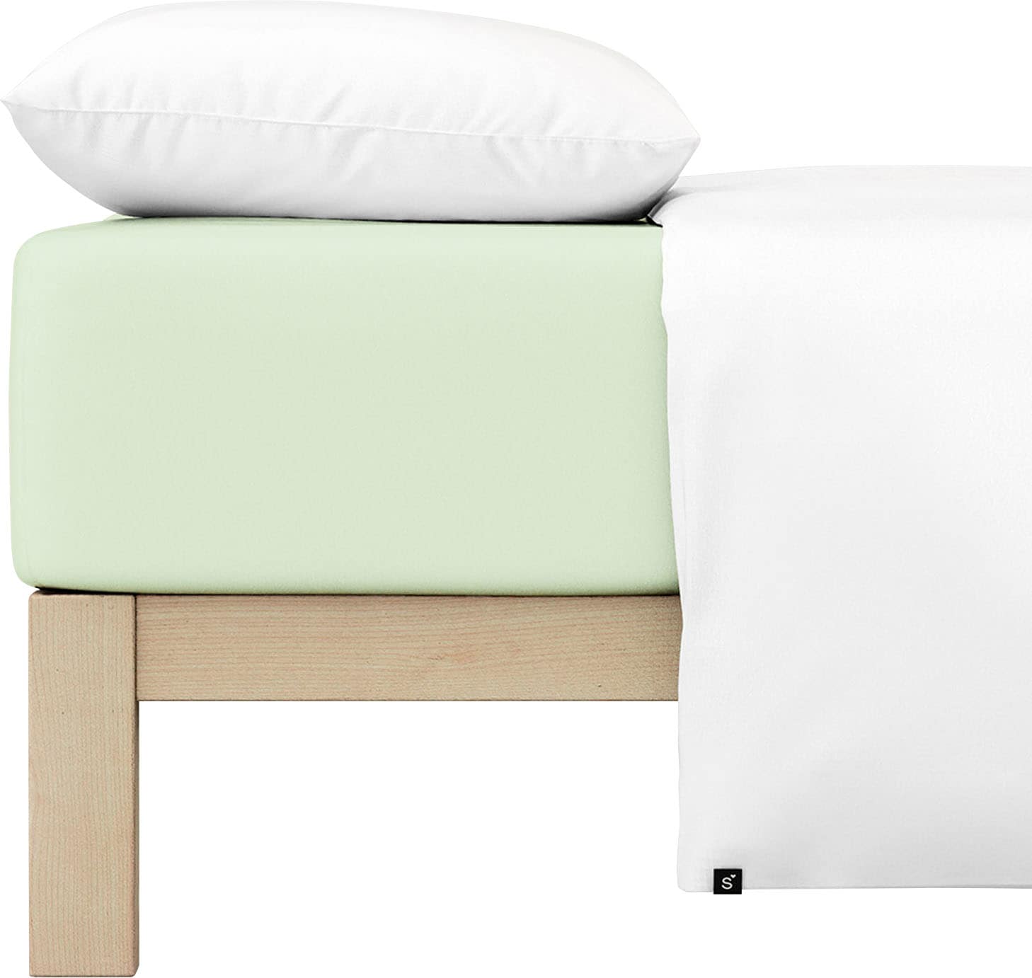 Schlafgut Spannbettlaken »PURE Bio-Baumwolle mit Elasthan, dehnbar blickdicht, straff, Bettlaken«, PREMIUM Laken für Matratzen bis 30cm Höhe, in 90x200, 140x200, 180x200