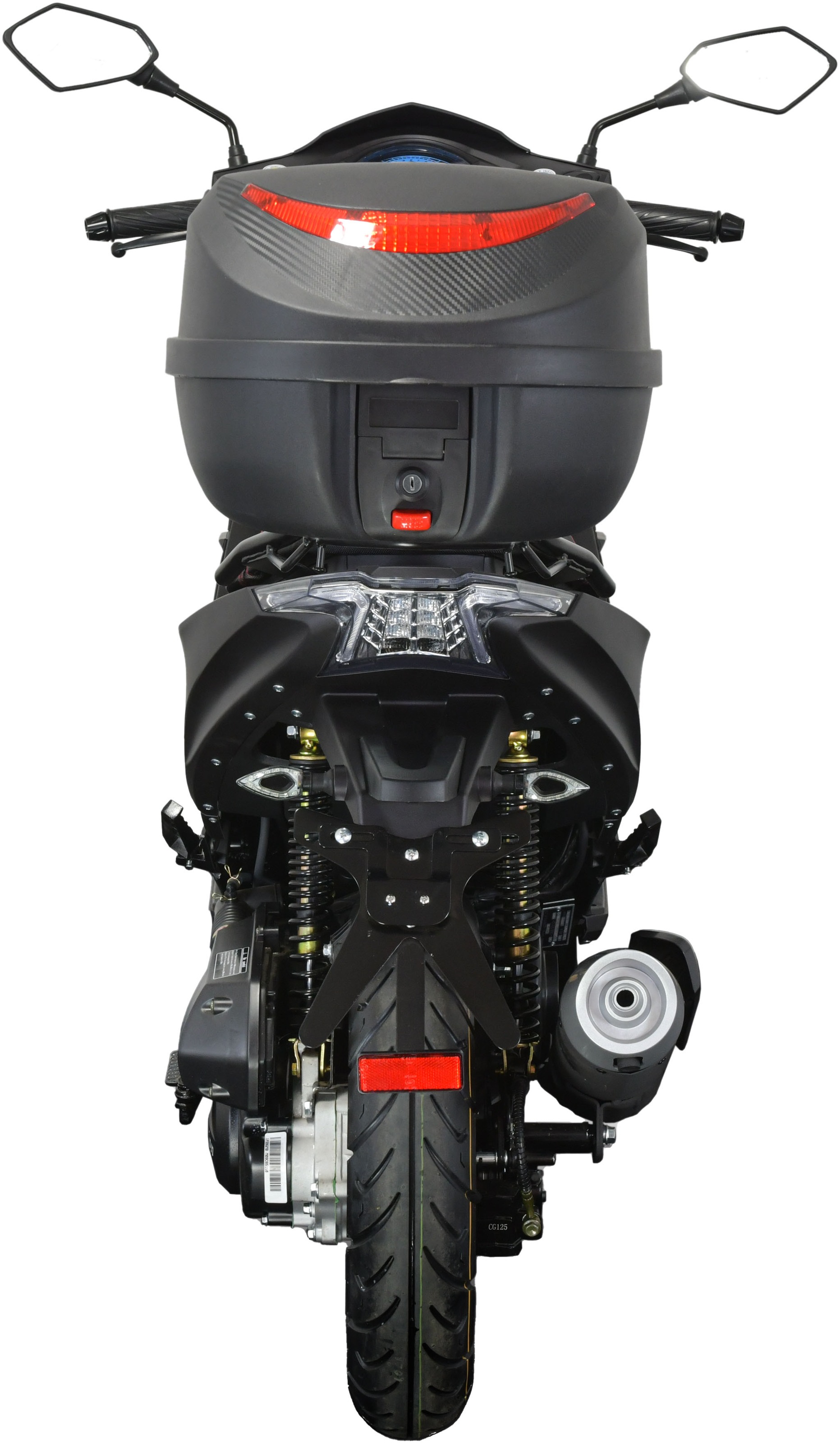GT UNION Motorroller »Striker 45«, 49,5 cm³, 45 km/h, Euro 5, 3 PS, (Set, mit Topcase), Luftgekühlter Motor
