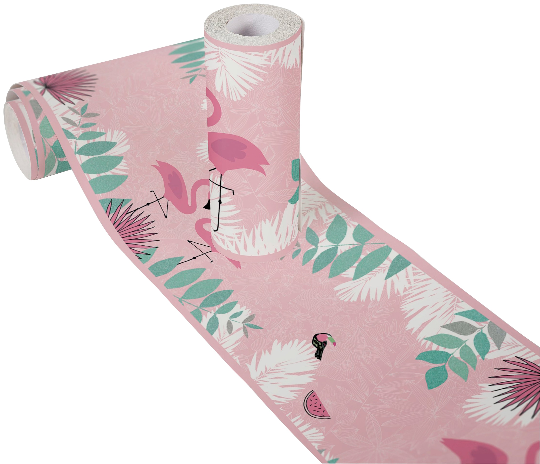 A.S. Création Bordüre »Flamingo Love«, Tapete Kinderzimmer Rosa Grün Weiß