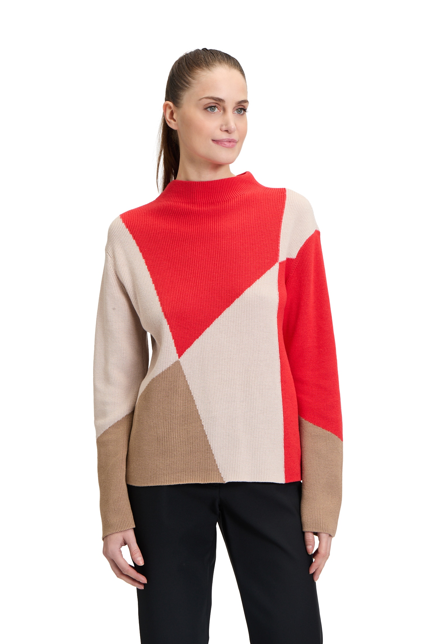 Betty Barclay Strickpullover »Betty Barclay Feinstrickpullover mit Intarsie«, Color Blocking