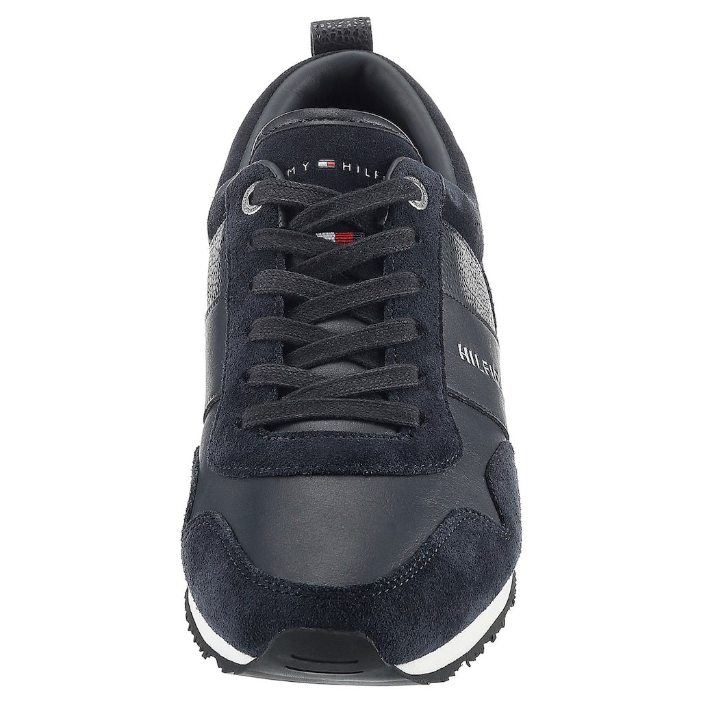 Tommy Hilfiger Sneaker »ICONIC LEATHER SUEDE MIX RUNNER«, im Materialmix, Freizeitschuh, Halbschuh, Schnürschuh