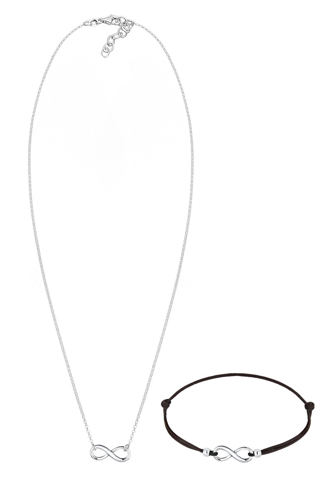 Elli Schmuckset »Infinity Unendlichkeit 925 Sterling Silber«