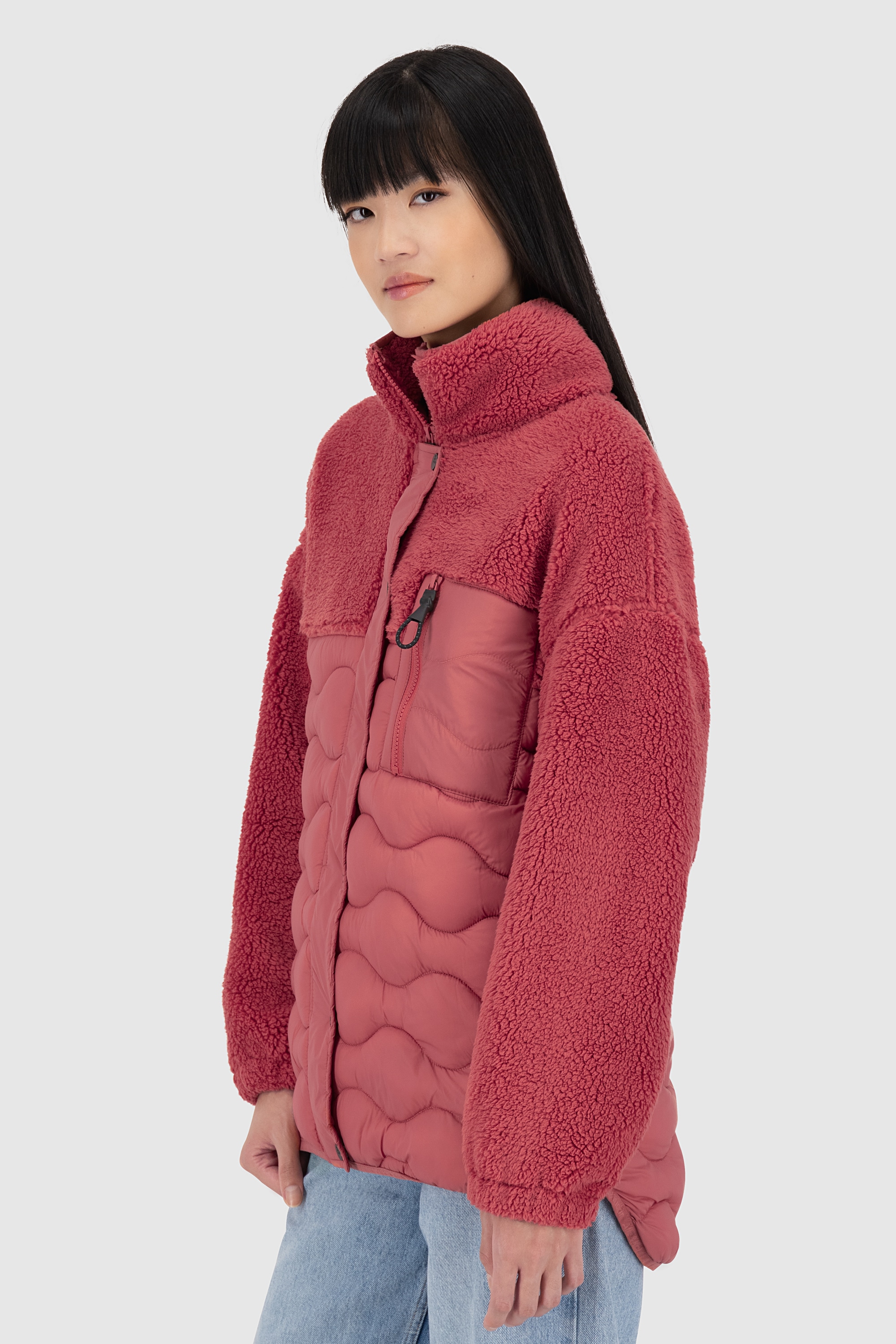 Alife & Kickin Winterjacke »Damen EveAK G«, ohne Kapuze, Stylische Teddy-Plüsch Übergangsjacke in lässiger Passform