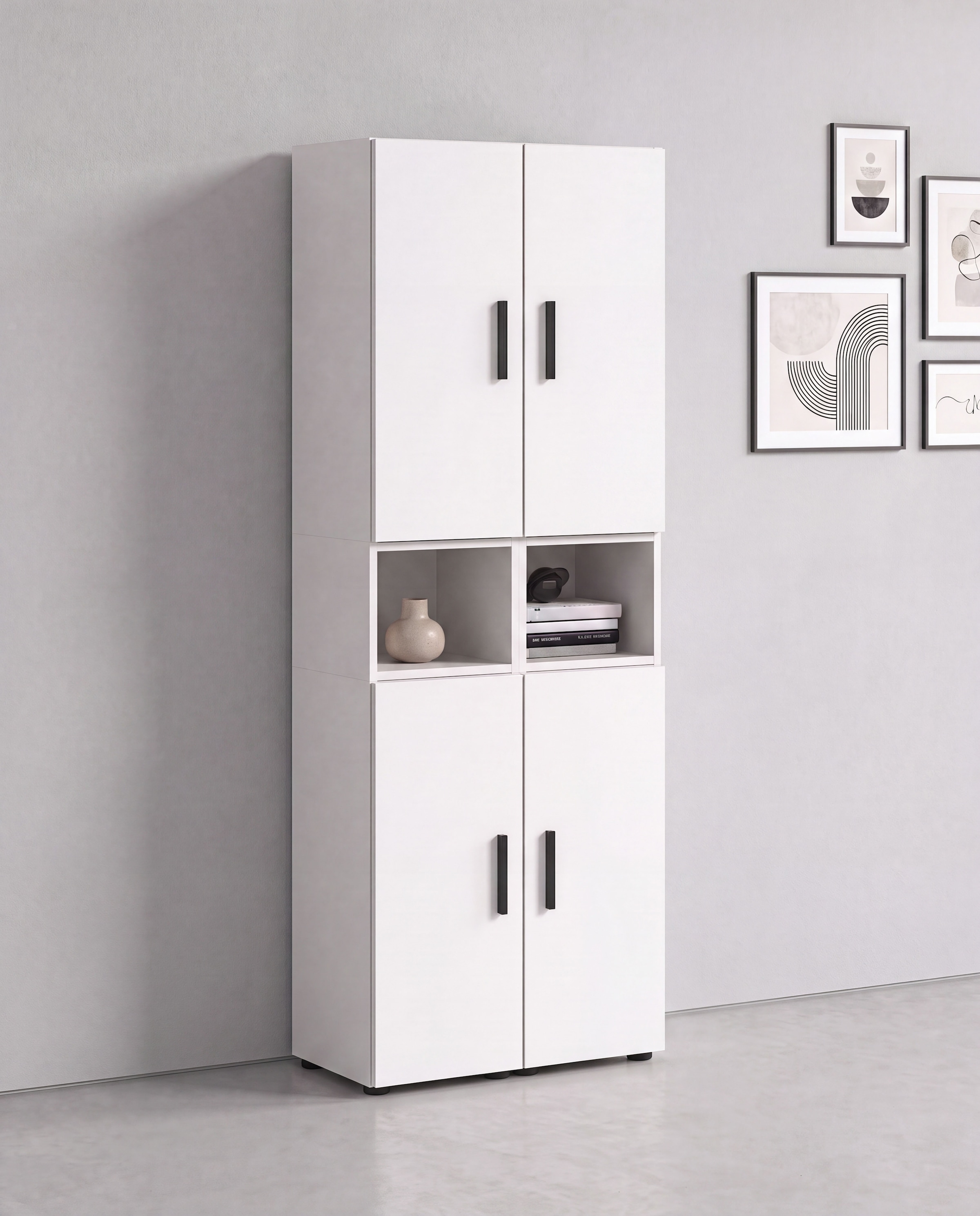 Home affaire Schrank-Set "ENESTE, 6-teilig, in verschiedenen Farben, individuell kombinierbar" verschiedenste Kombinationmöglichkeiten, stehend oder hängend, 2 Stk. tlg.