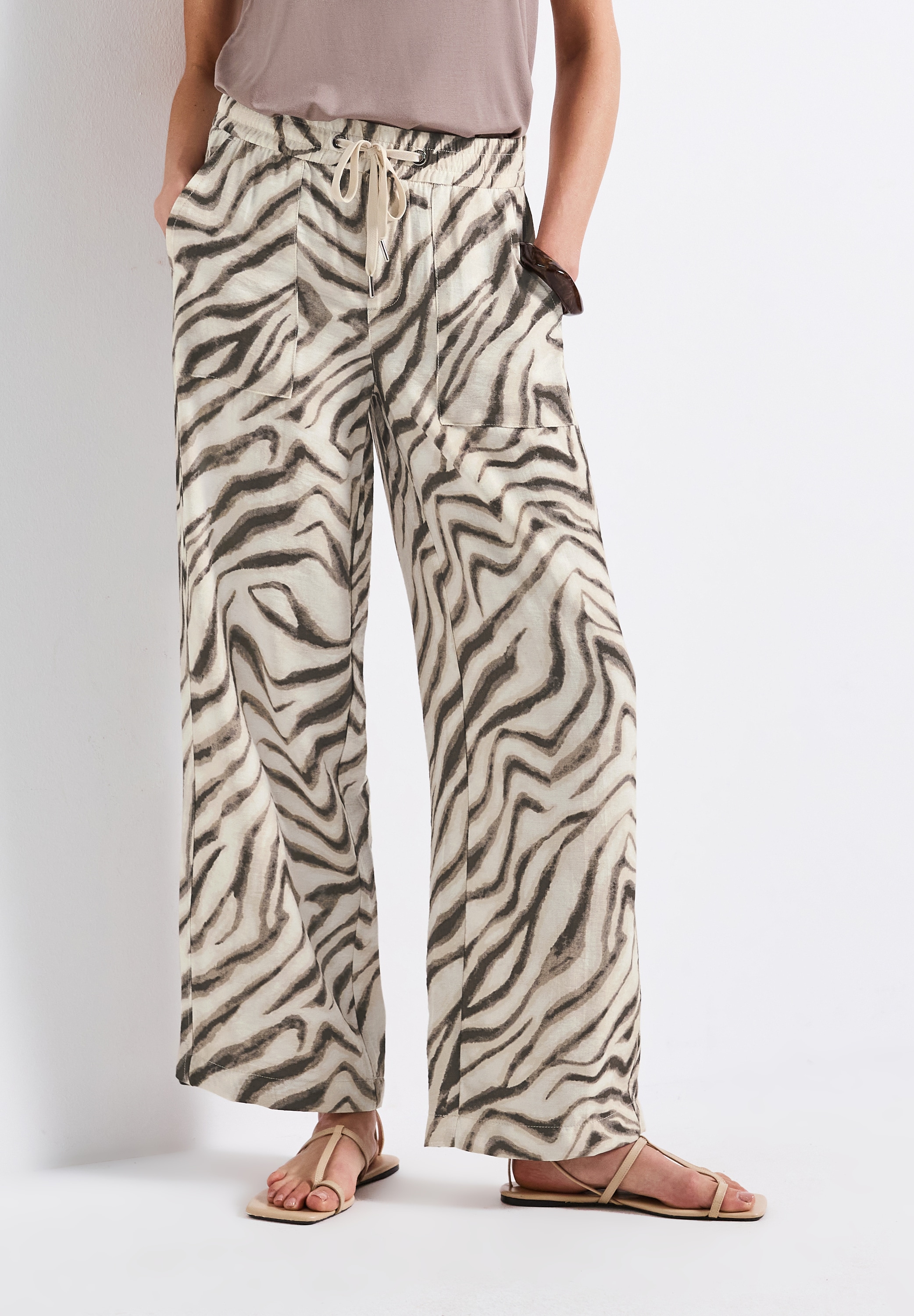STREET ONE Stoffhose, mit All-Over Print günstig online kaufen