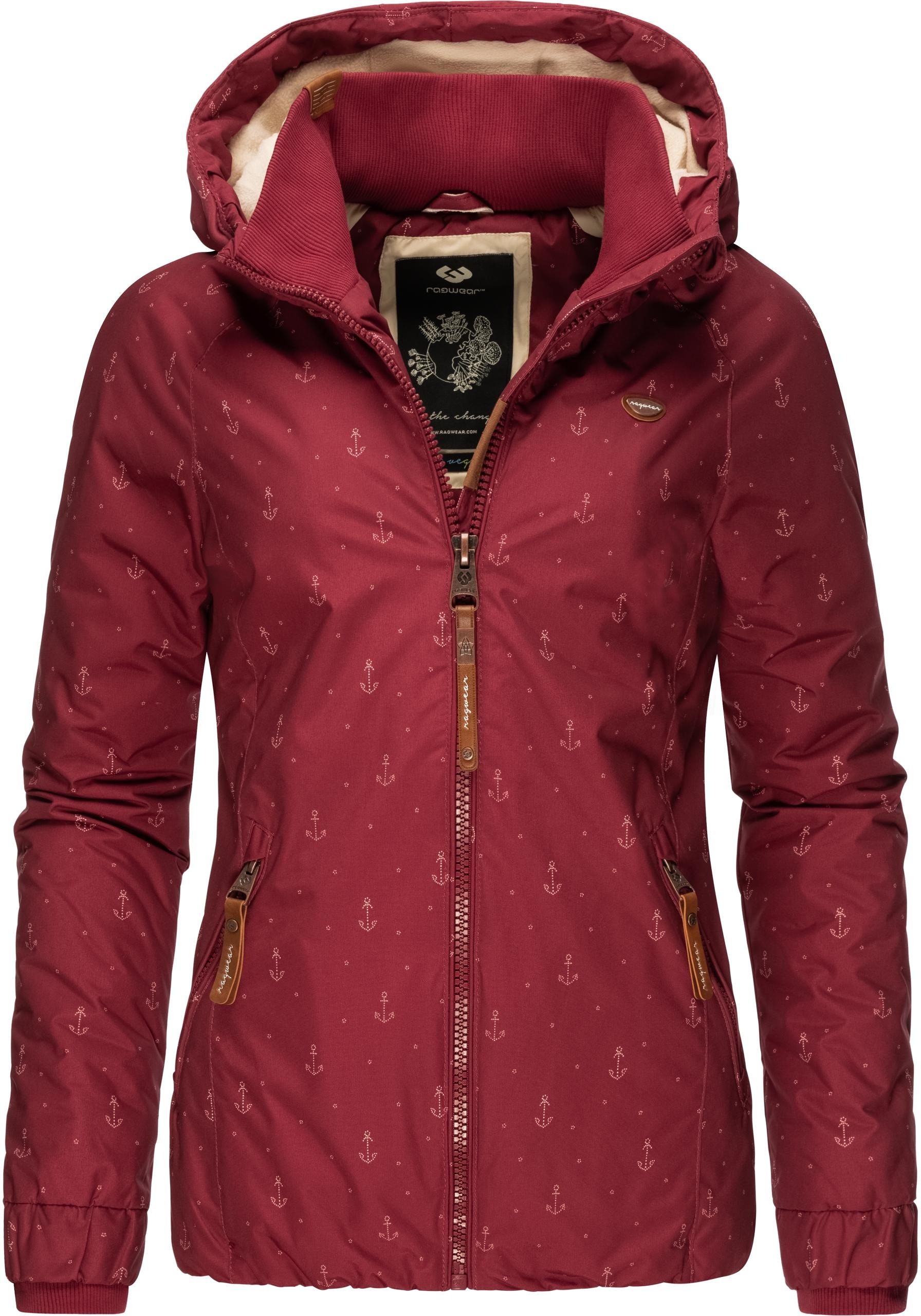 Ragwear Winterjacke "Dizzie Marina Winter Intl.", mit Kapuze, Warme Outdoorjacke mit maritimem Print