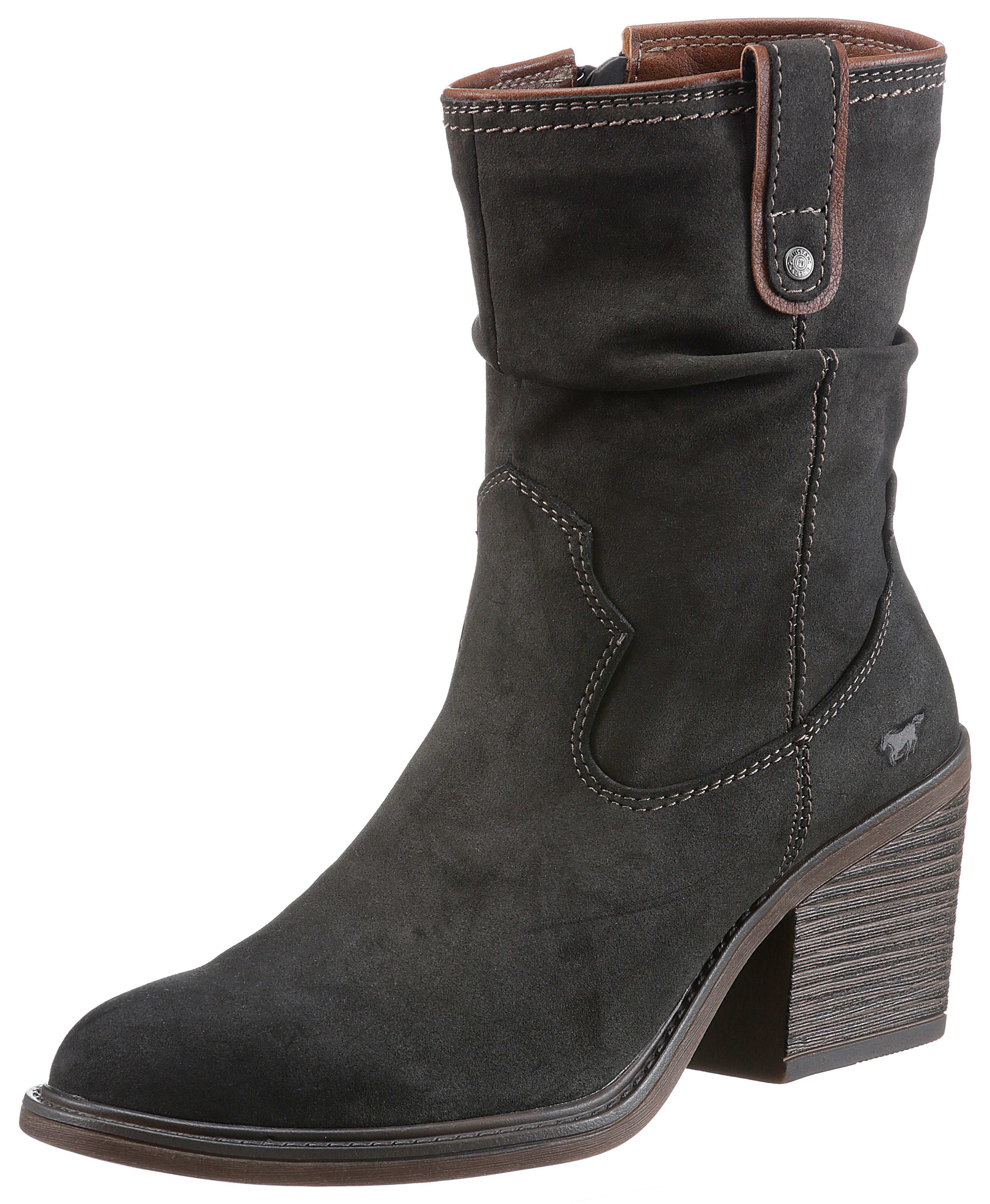 Mustang Shoes Cowboystiefel, mit gerafftem slouchy-Schaft günstig online kaufen