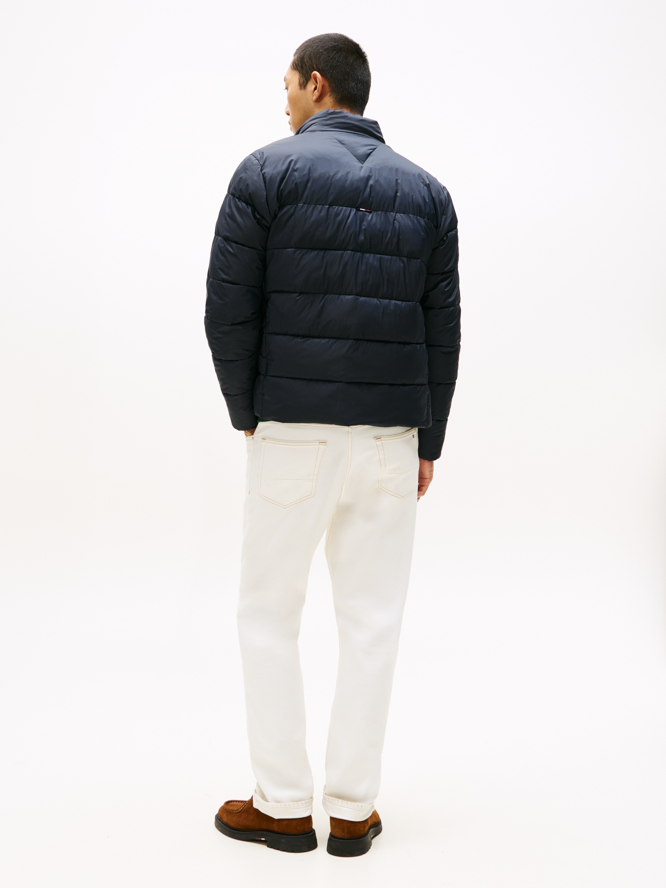 Tommy Hilfiger Steppjacke »MID WEIGHT STAND COLLAR«, ohne Kapuze, Winterjacke, Übergangsjacke