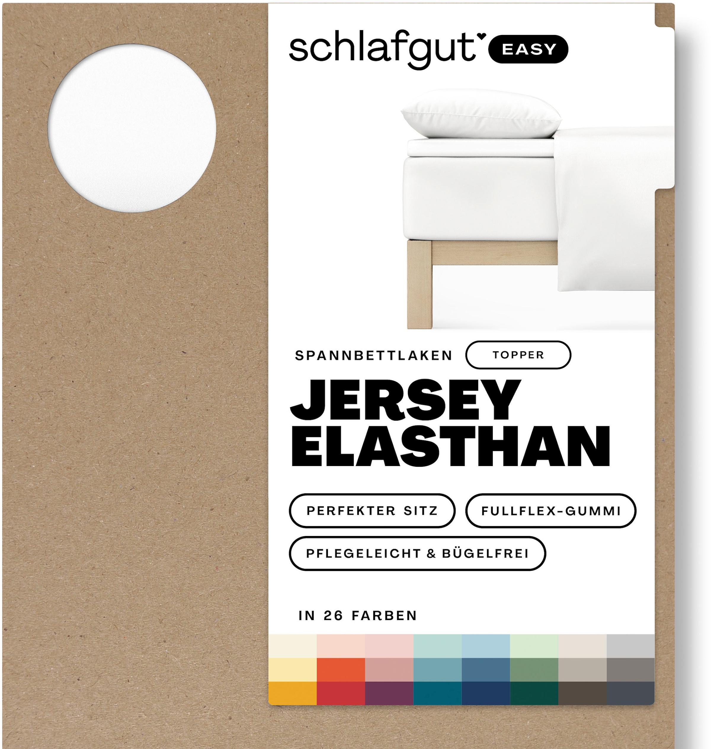 Schlafgut Spannbettlaken "EASY Jersey Elasthan Topper", MADE IN GREEN by OEKO-TEX