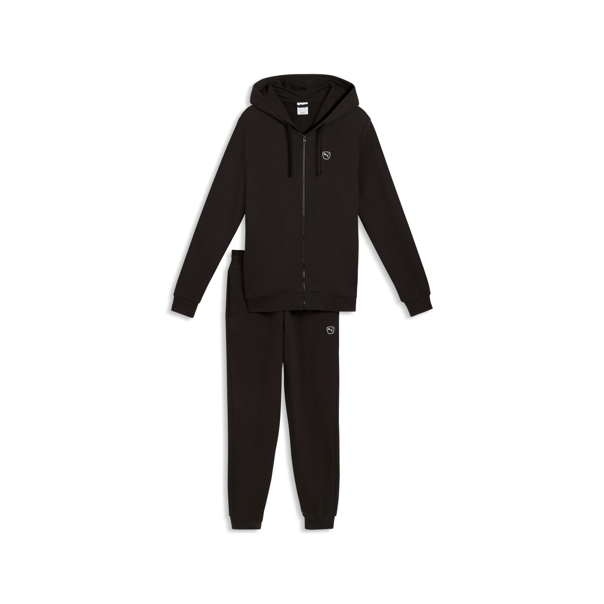 PUMA Trainingsanzug »ESS ELEVATED SUIT FL« 2 mit Kapuze und Stehkragen, aus Baumwolle