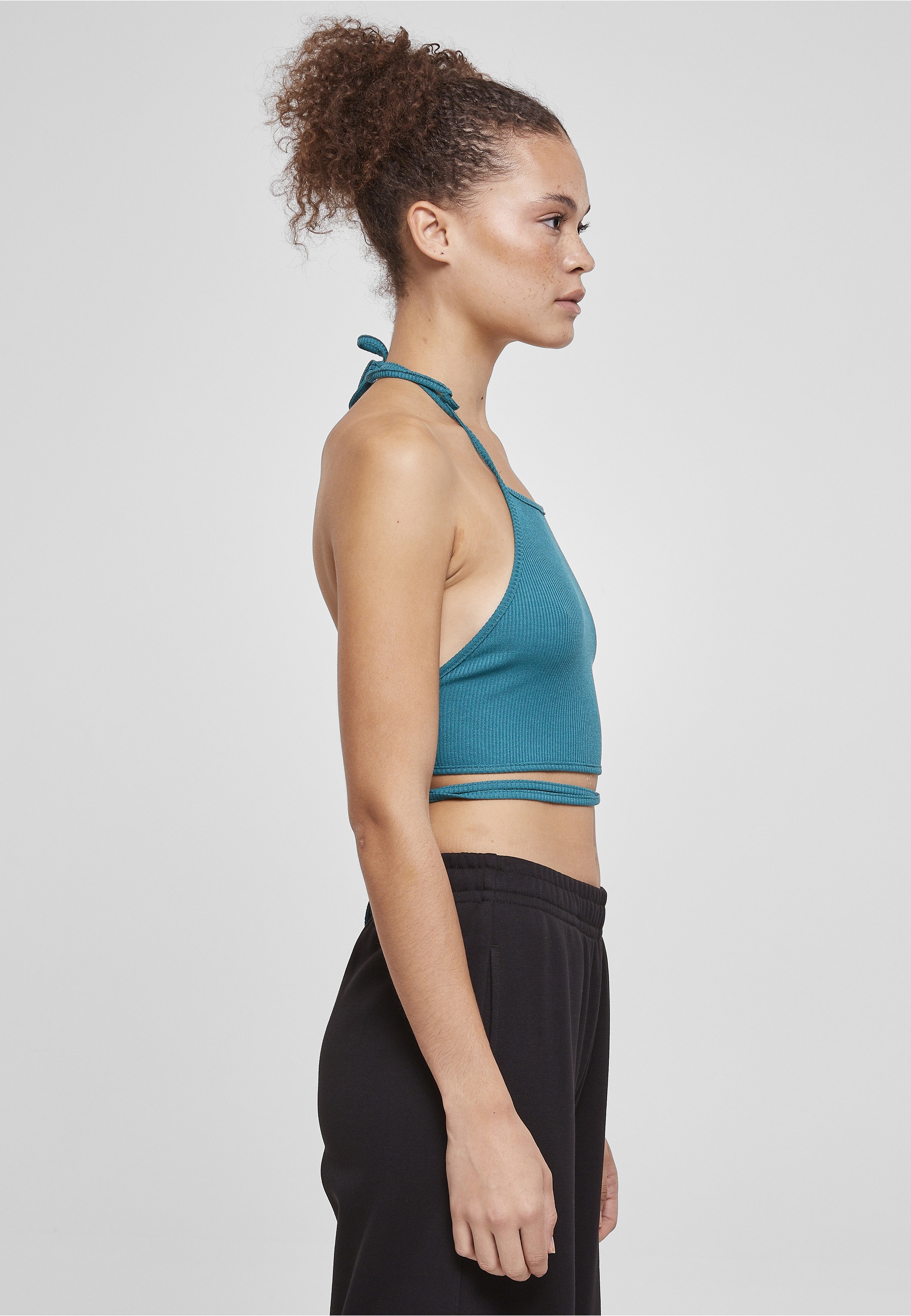 Thumbnail - URBAN CLASSICS Tanktop "Urban Classics Damen Ladies Rib Trapeze Cropped Top" 1 Stk.