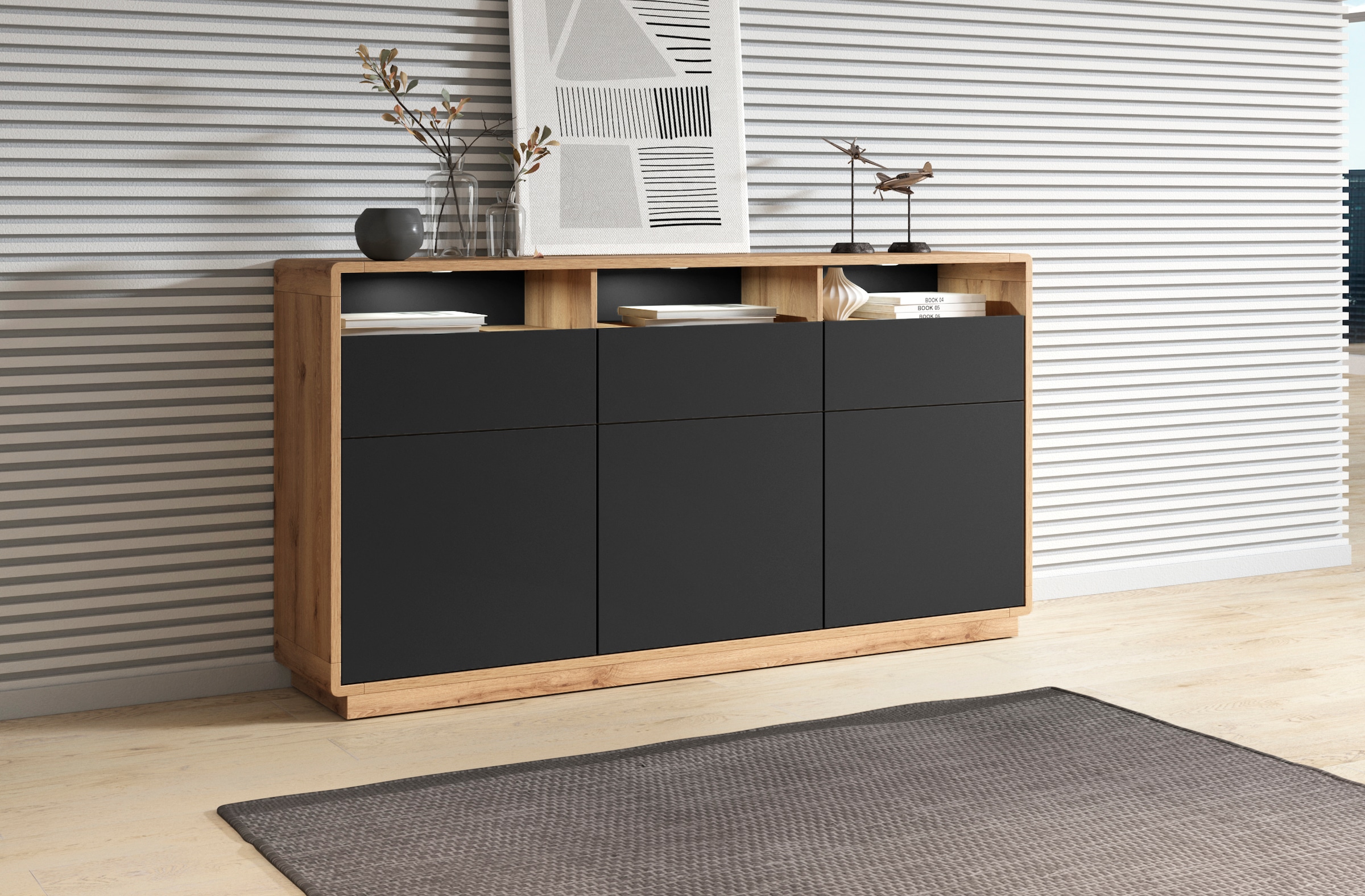 Helvetia Sideboard »ASTON«, Breite 180 cm.