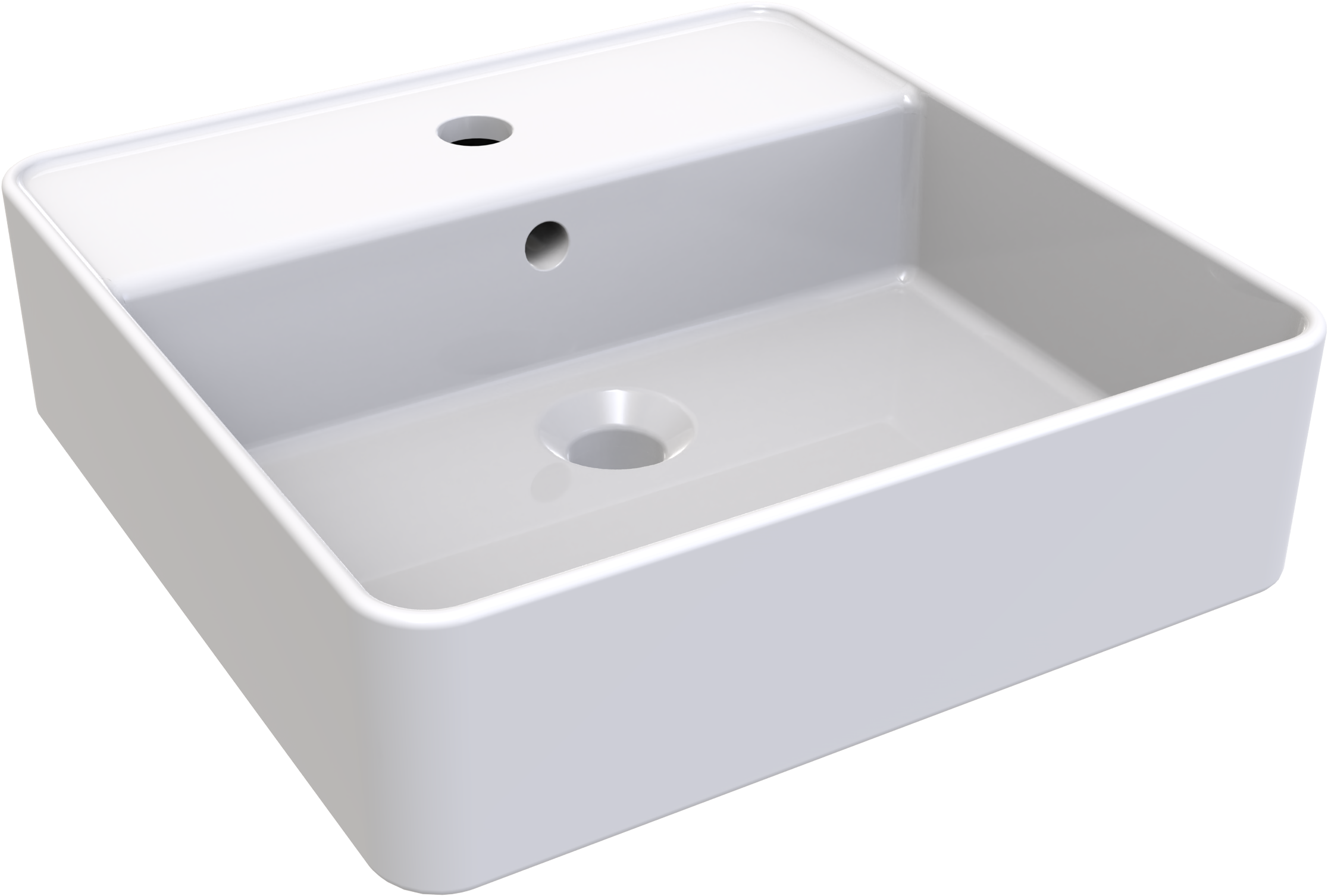 welltime Aufsatzwaschbecken "QUADRINO" NANO Glasur