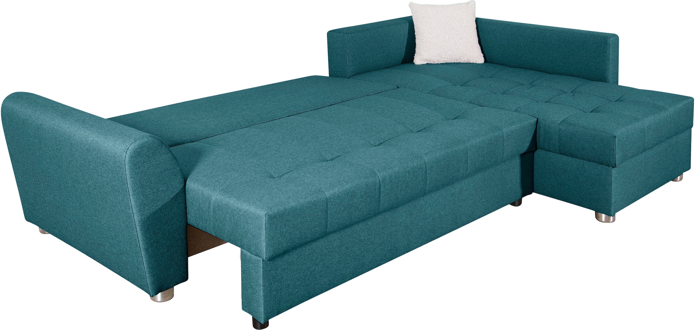 COLLECTION AB Ecksofa, Ecksofa,Bettfunktion,Bettkasten,Bonnelfederkern, Rückenkissen