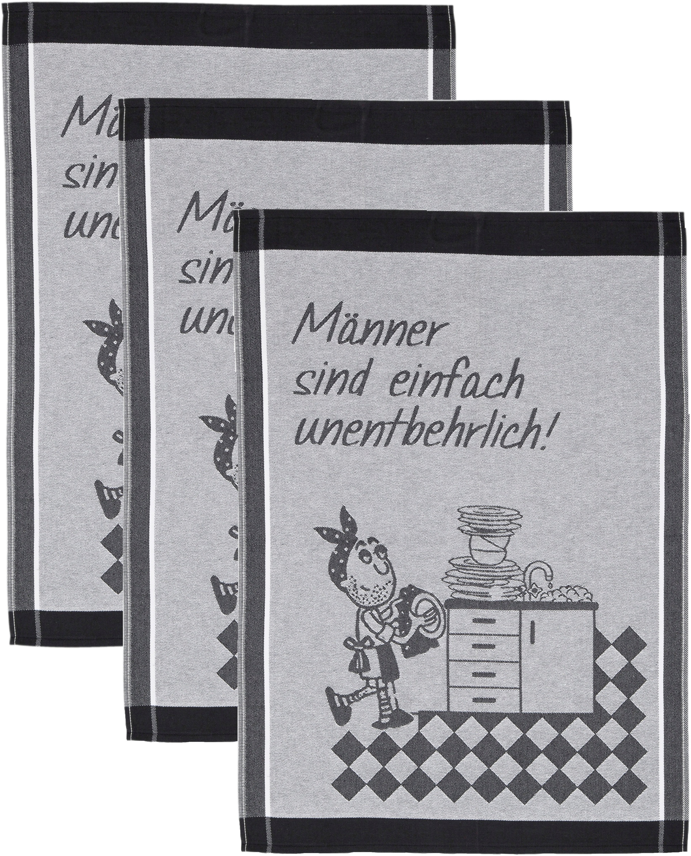 ROSS Geschirrtuch "Männer sind einfach unentbehrlich" Sprüchetuch, aus 100% günstig online kaufen