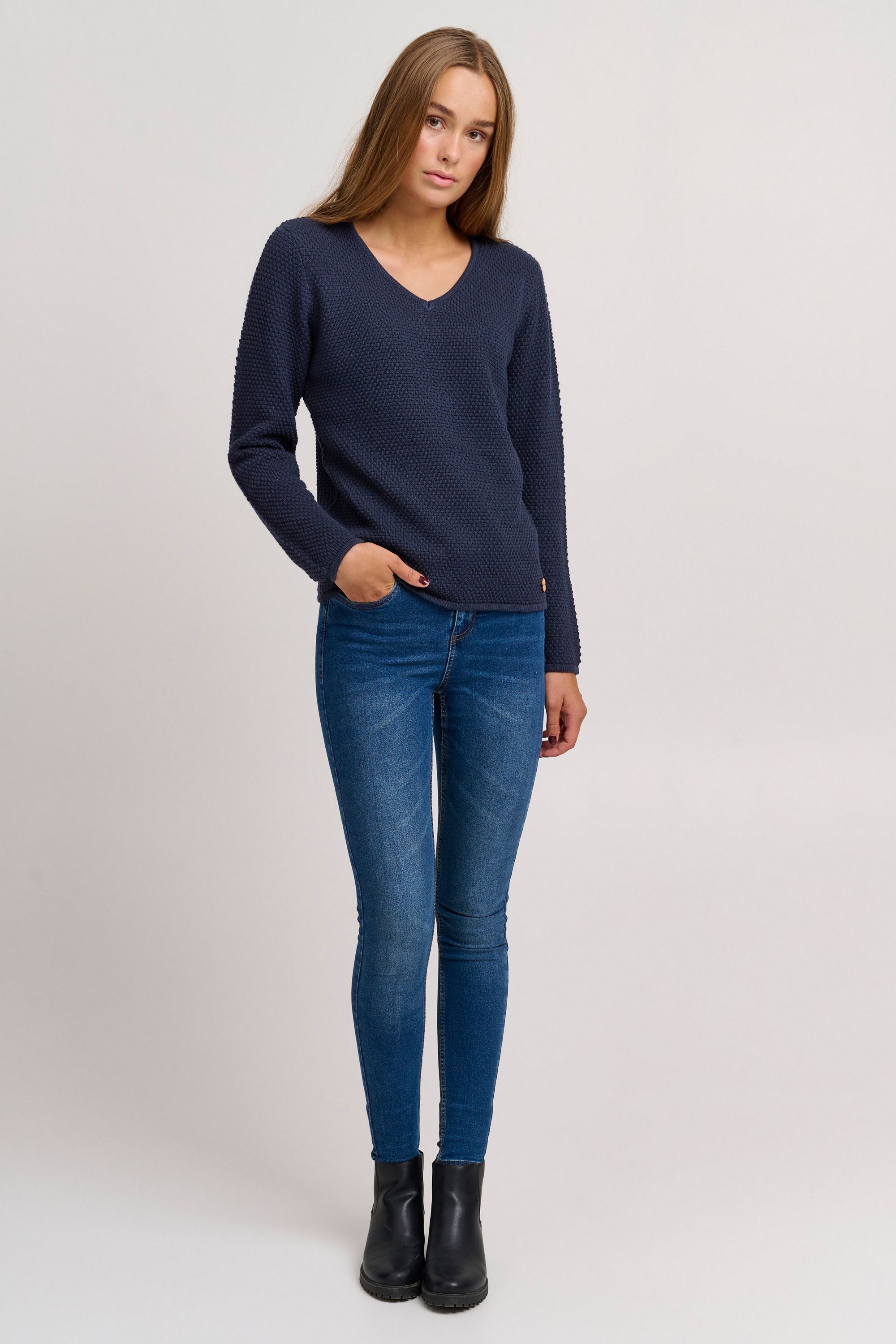 OXMO Strickfleece-Pullover »Strickpullover OXHanna«