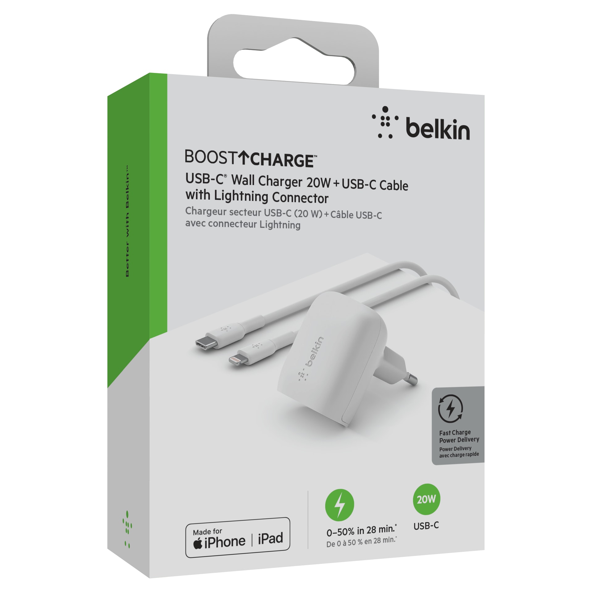 Belkin USB-Ladegerät »Dual 20W USB-C Ladegerät inkl. Lightning«