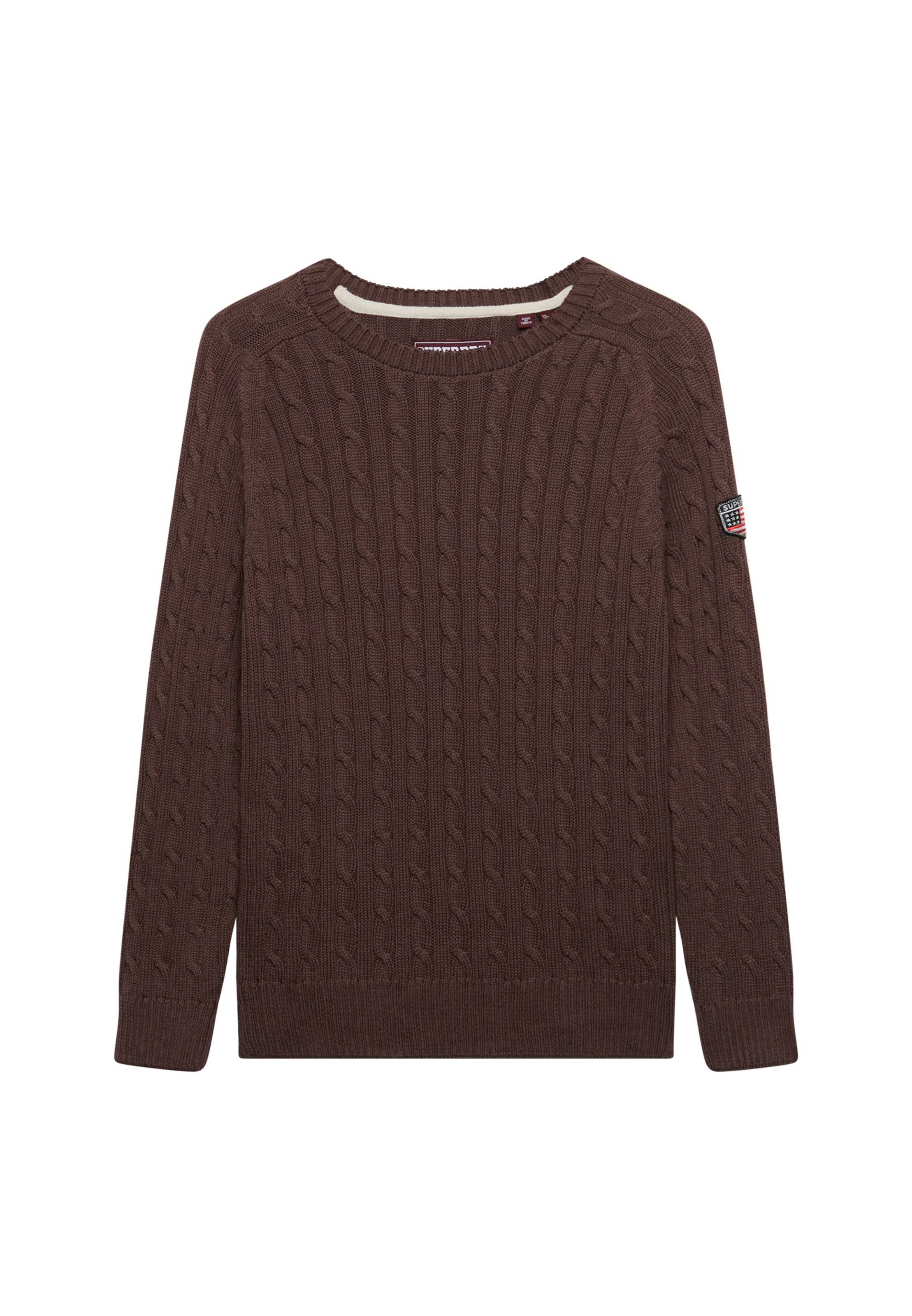Superdry Strickpullover »SLOUCHY CABLE KNIT« Baumwolle, loose fit