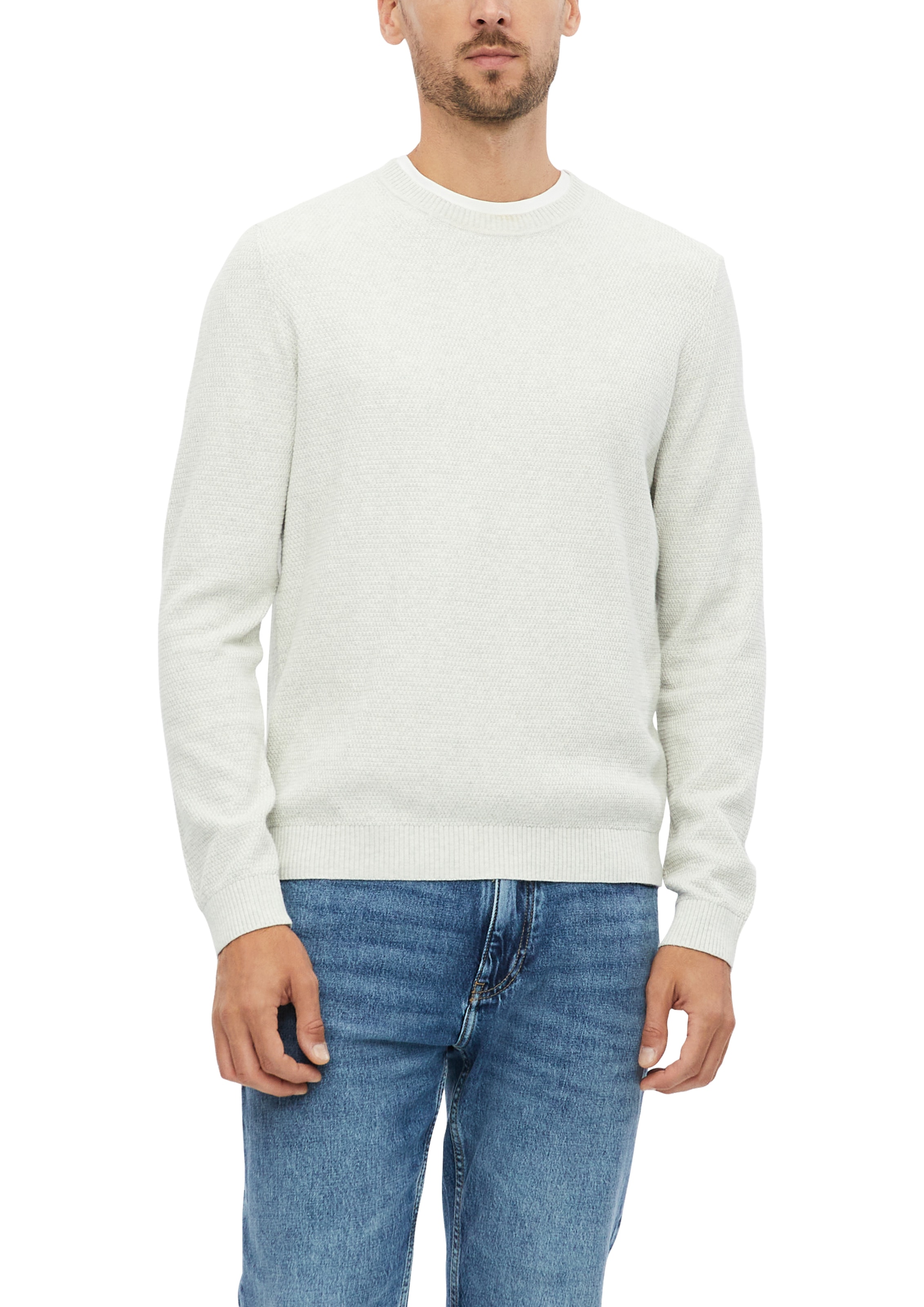 s.Oliver Strickpullover mit Rundhals / Baumwolle